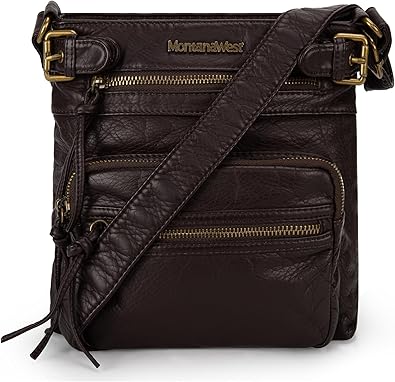 Montana West Crossbody Bag for Women - Soft Washed Leather Style