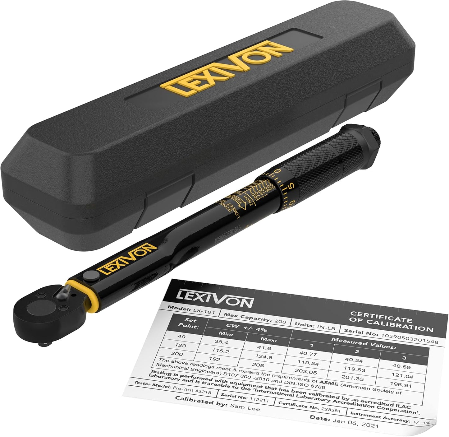 LEXIVON Inch Pound Torque Wrench for Precision and Durability