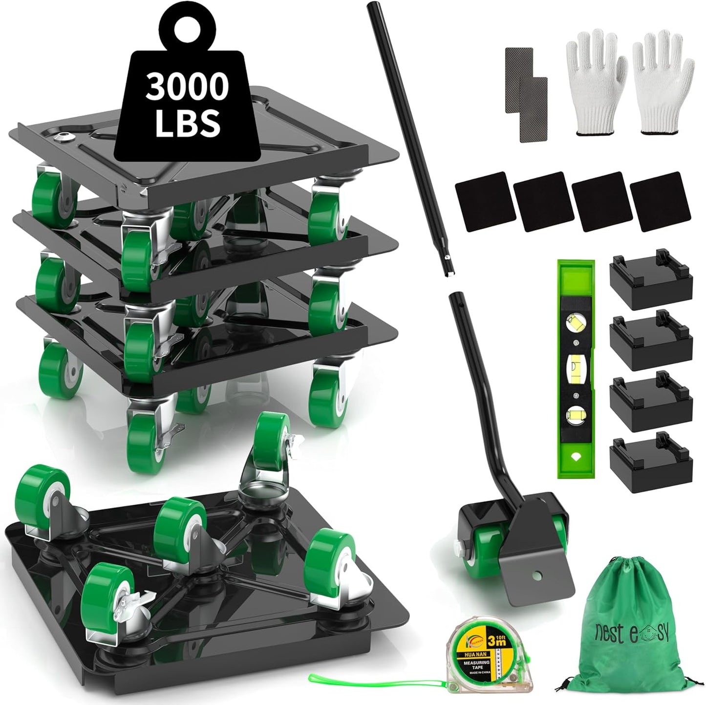 Heavy Duty Furniture Dolly with 360 Rotating Wheels for Easy Moving