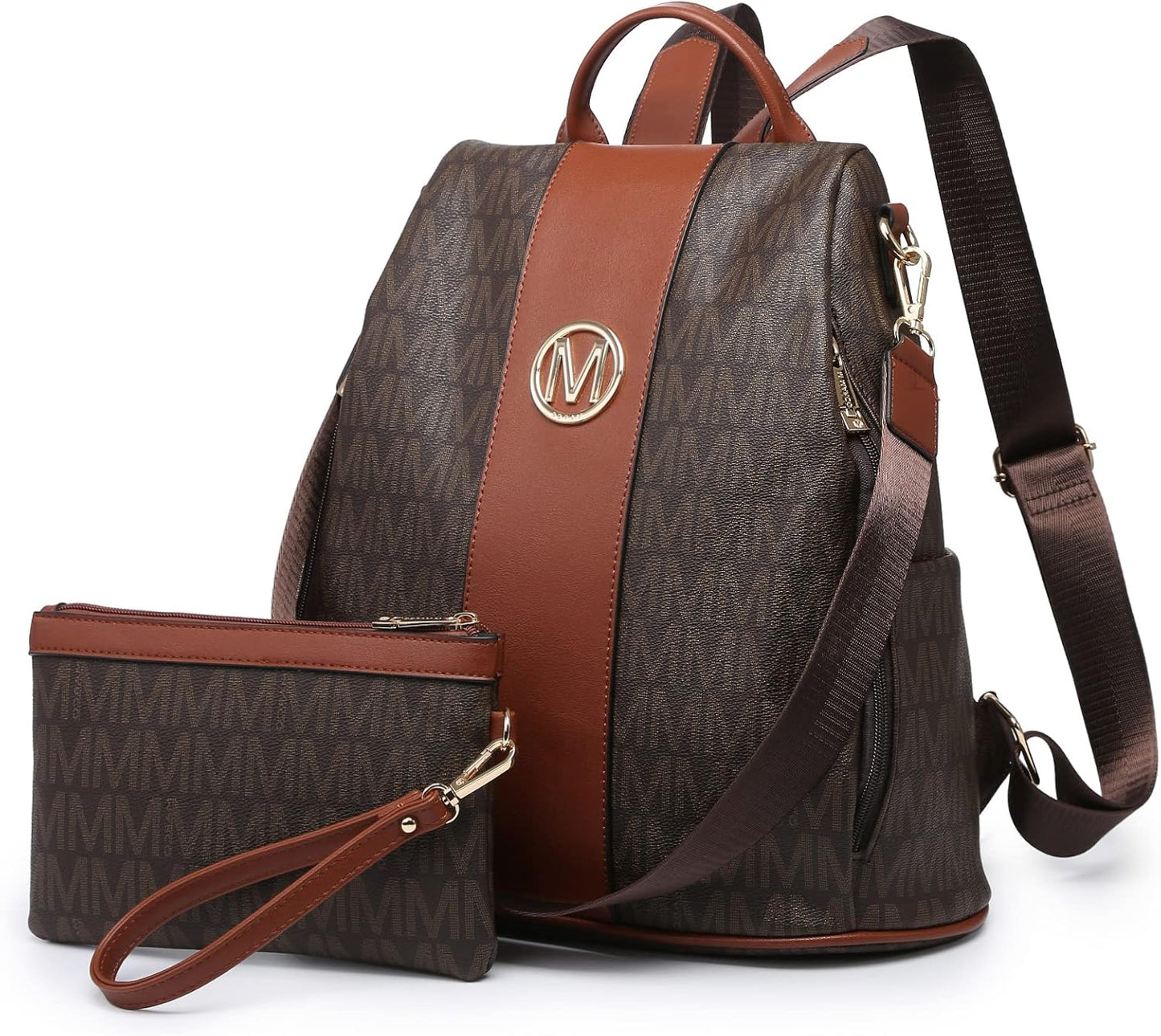 MKP Collection Women Fashion Backpack Purse Multi Pockets Rucksack