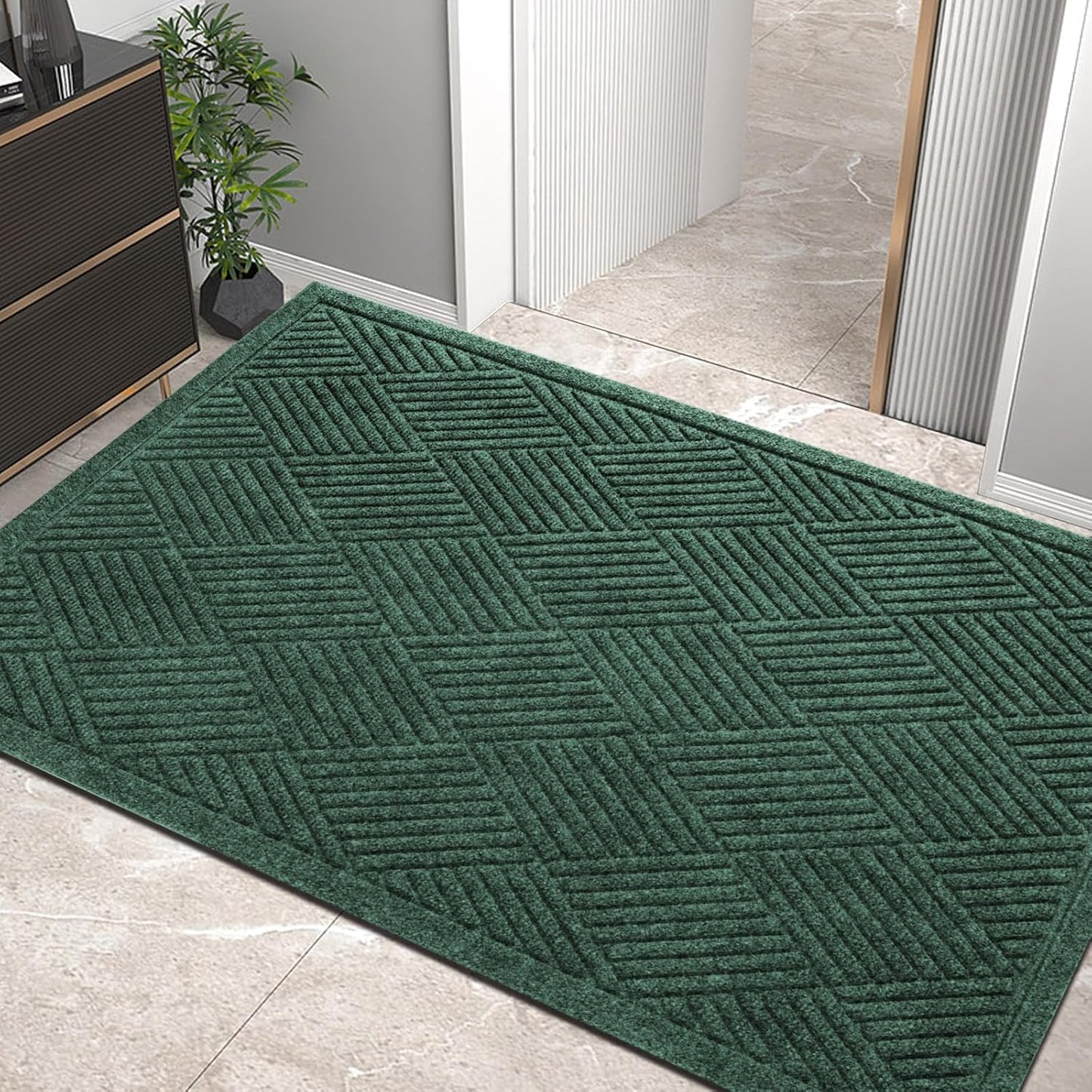 Sturdy Front Door Mat for Indoor Outdoor Use, Non-Slip Design