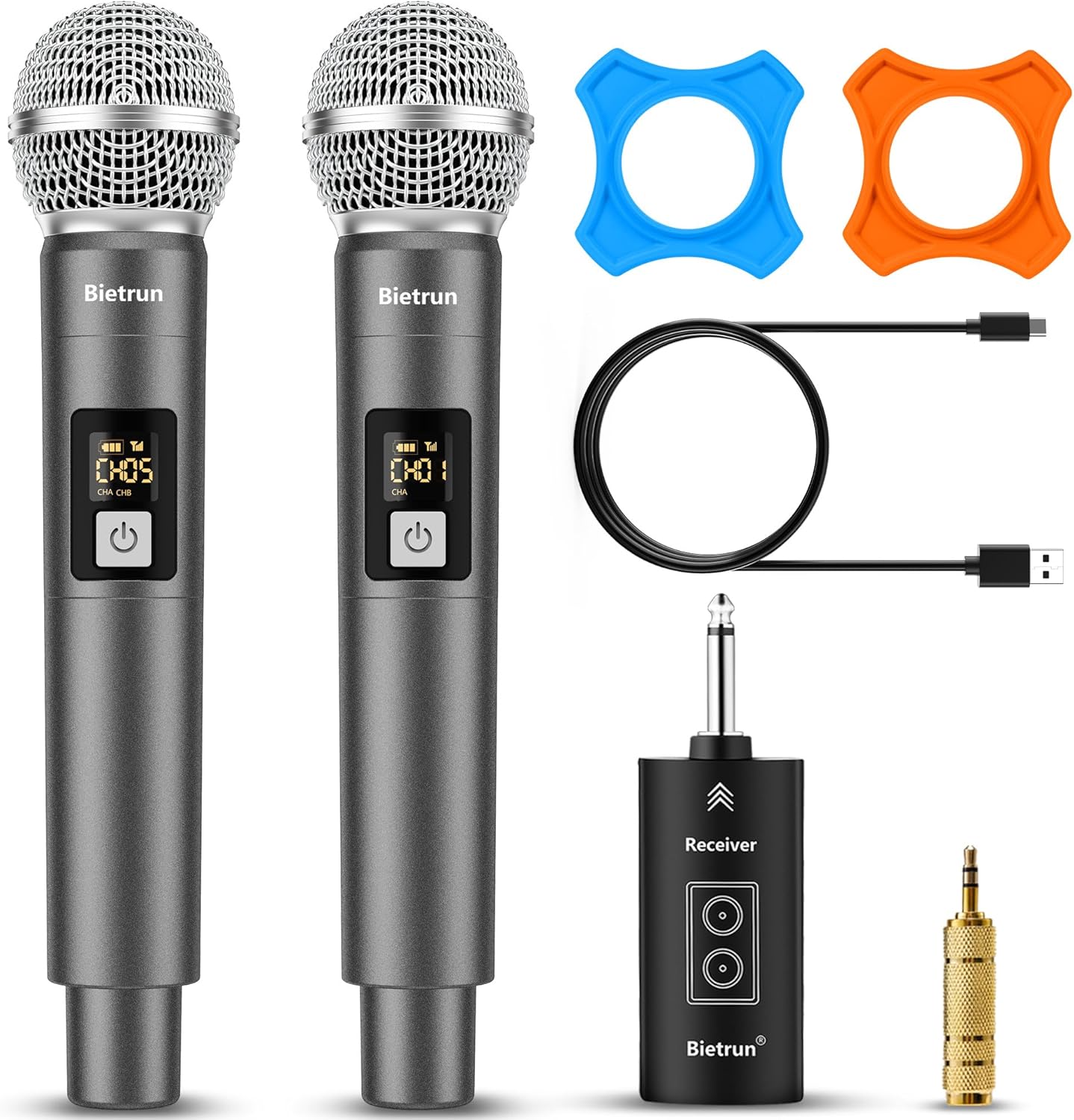 Bietrun Wireless Microphone Set for Karaoke and Events