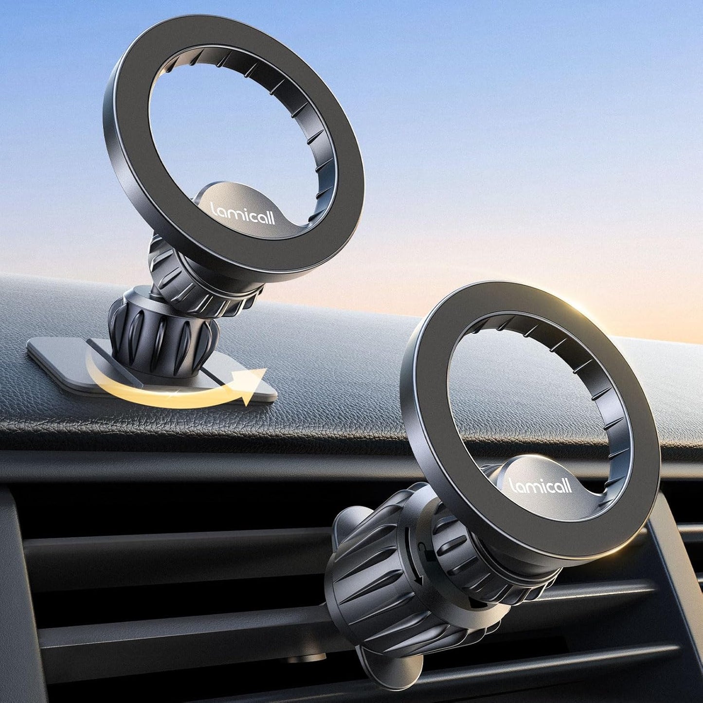 Lamicall Magnetic Car Phone Holder - Strong 20X N55 Magnets