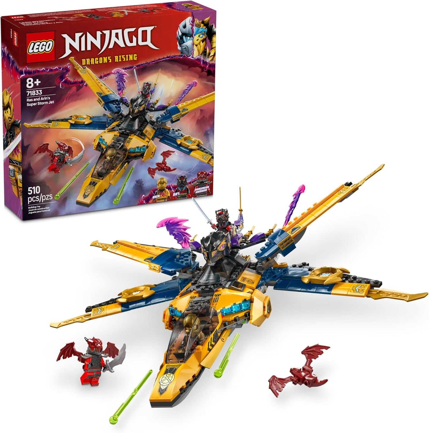 LEGO NINJAGO Ras and Arin's Super Storm Jet Toy for Kids