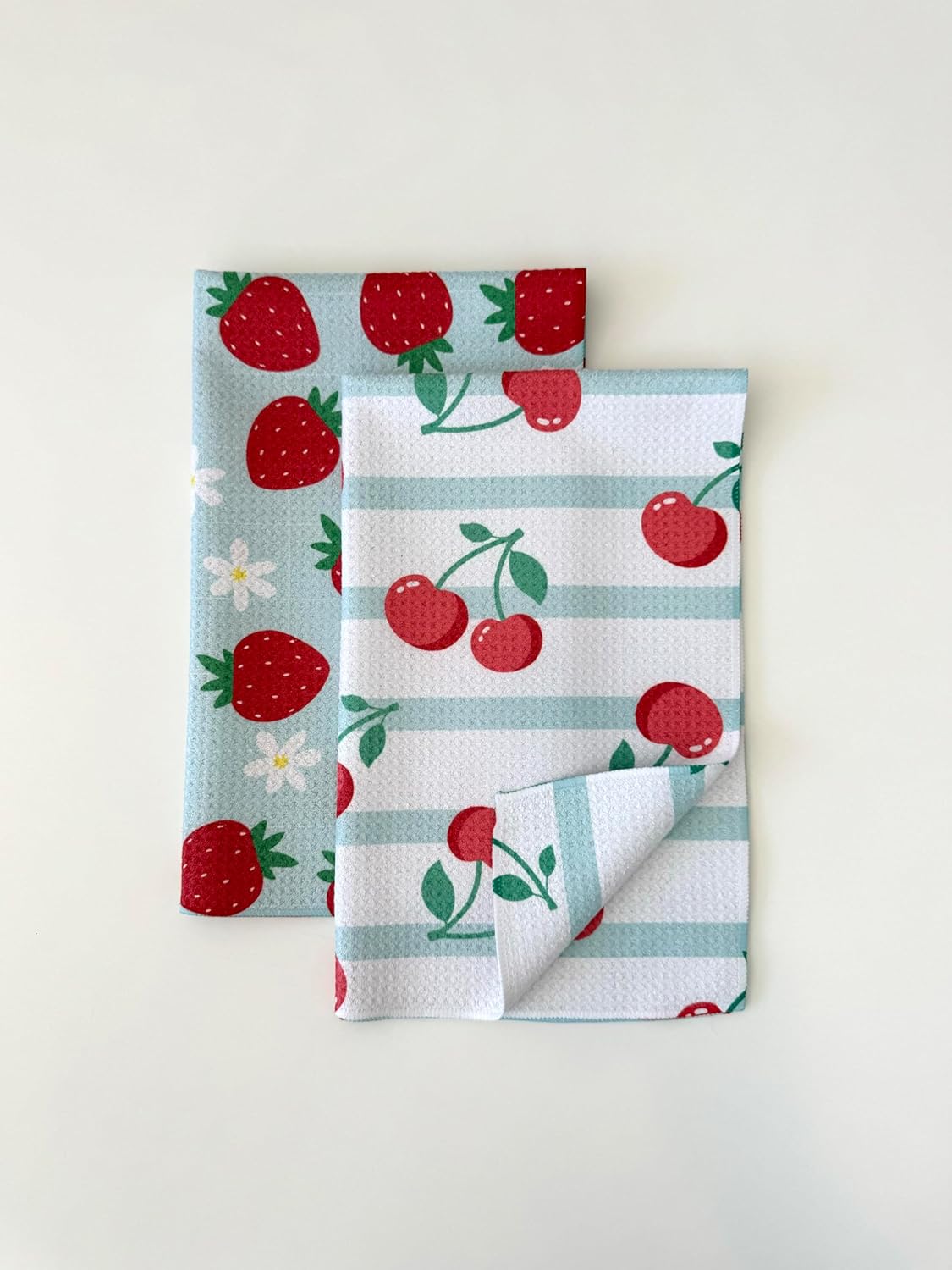 Fast Dry Microfiber Kitchen Towels. Designer Prints. 2 Pack.