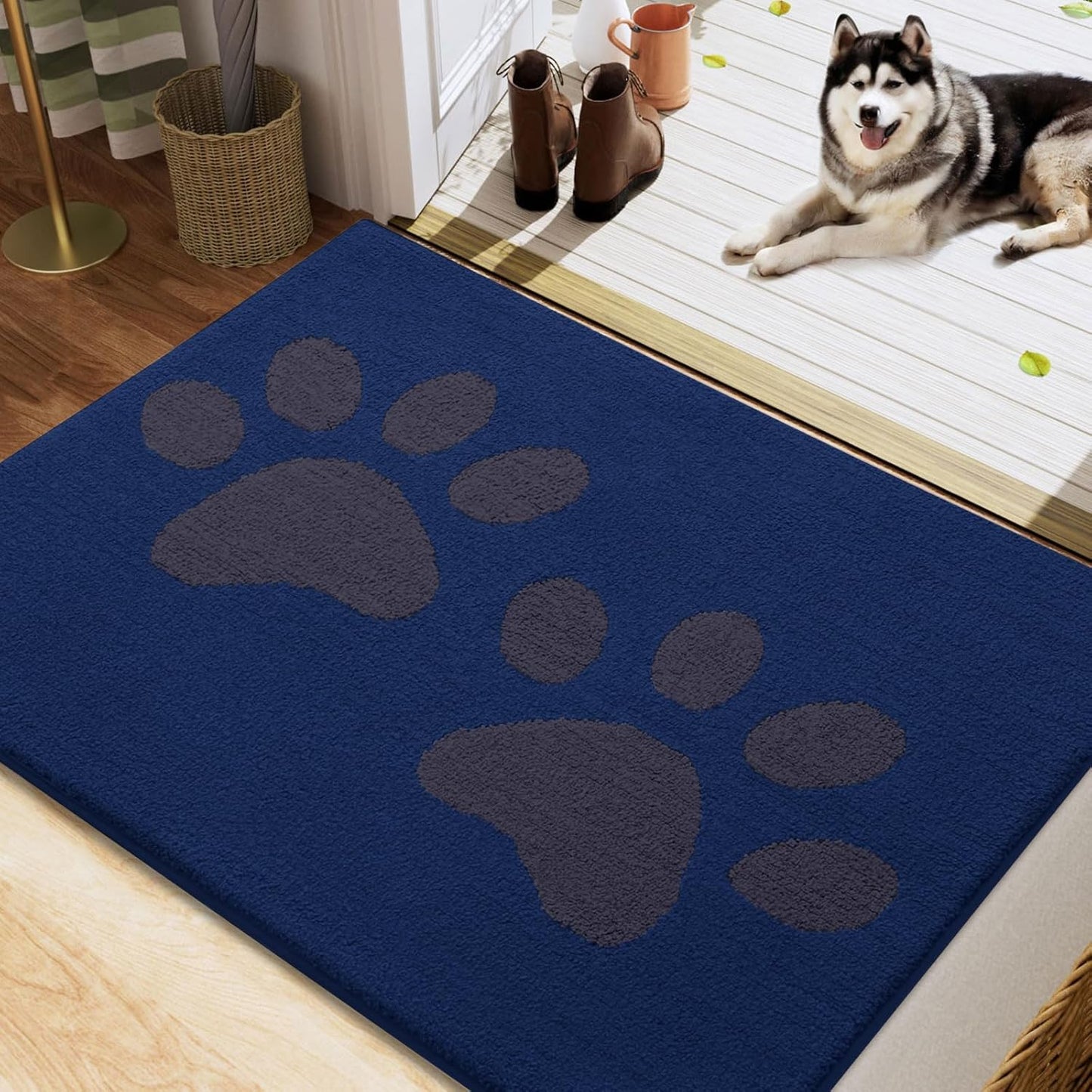 Buganda Dog Door Mat for Muddy Paws - Absorbent and Non-Slip