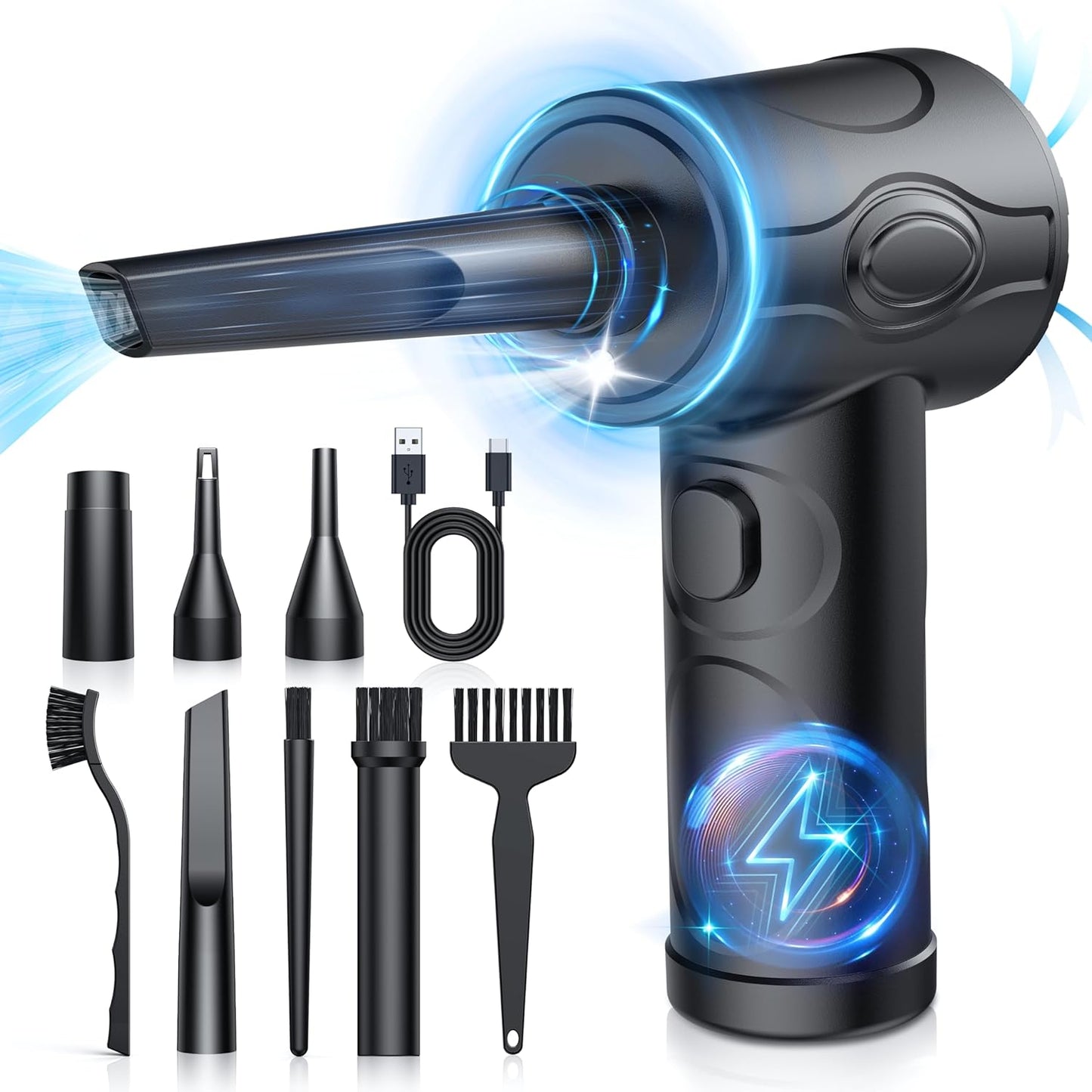Compressed Air Duster for Keyboard Cleaning - 130000RPM Power