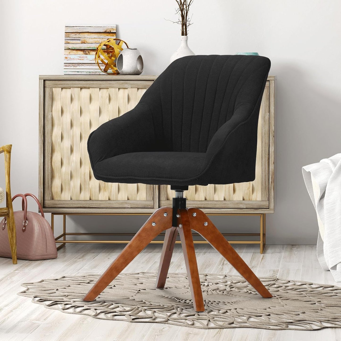 MoNiBloom Swivel Accent Chair: Elegant 360 Rotation