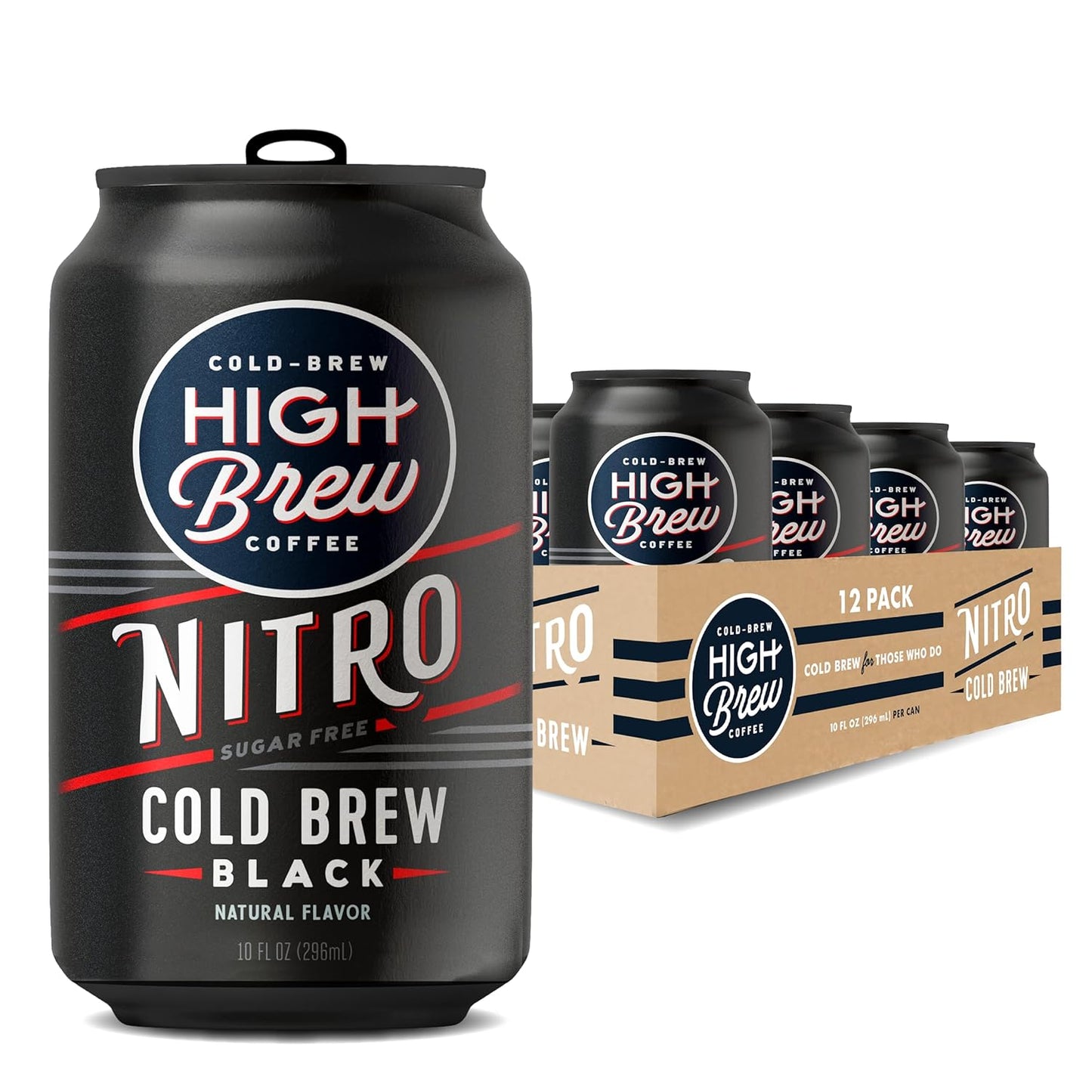 High Brew Nitro Black Cold Brew Coffee, Sugar Free, 10 Fl Oz