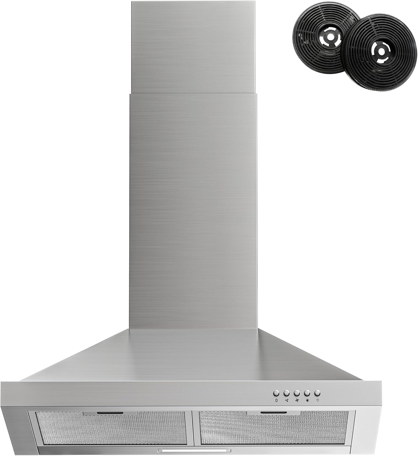 FIREGAS 24 inch Wall Mount Range Hood with 450 CFM Power