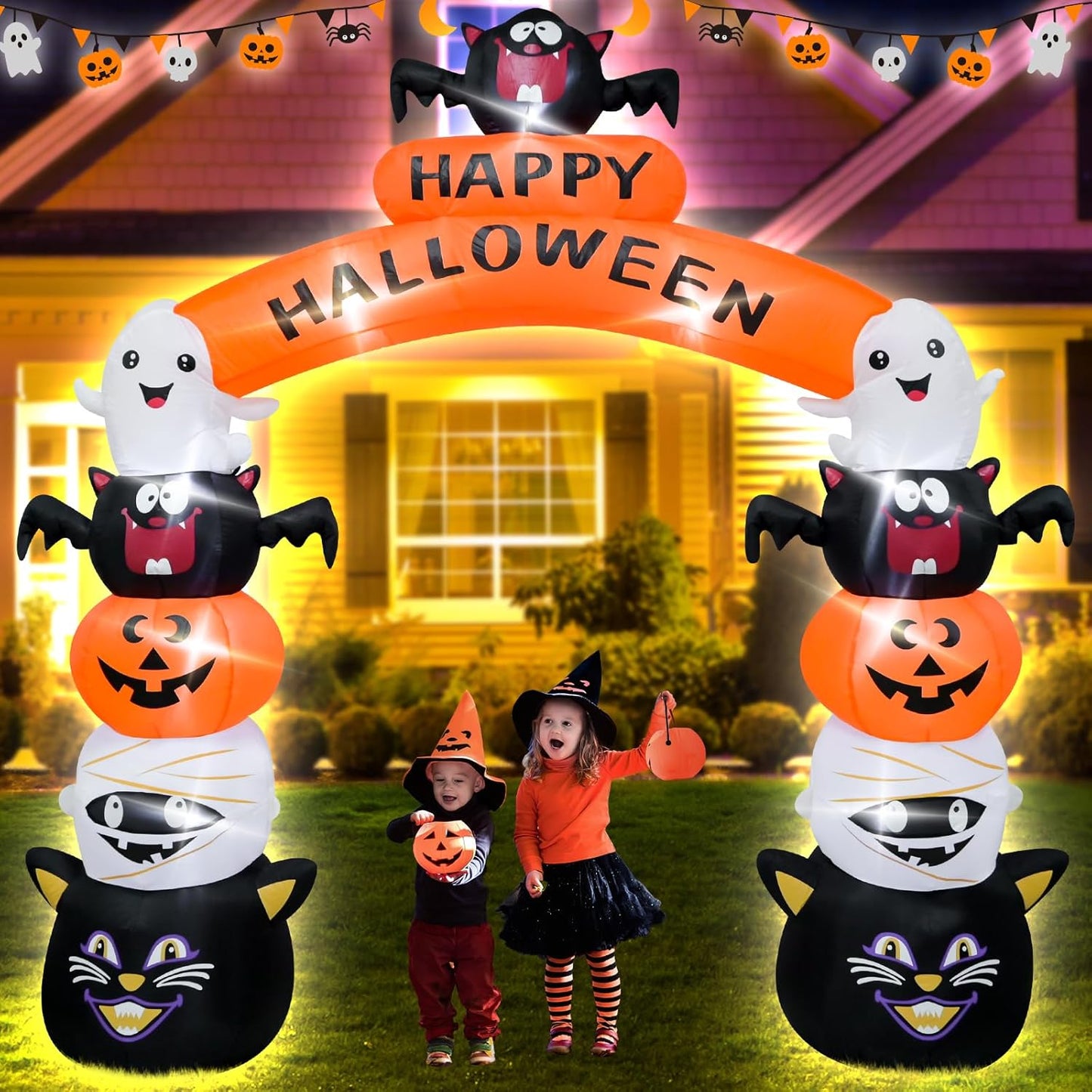 8FT Halloween Arch Inflatable Decoration for Festive Fun