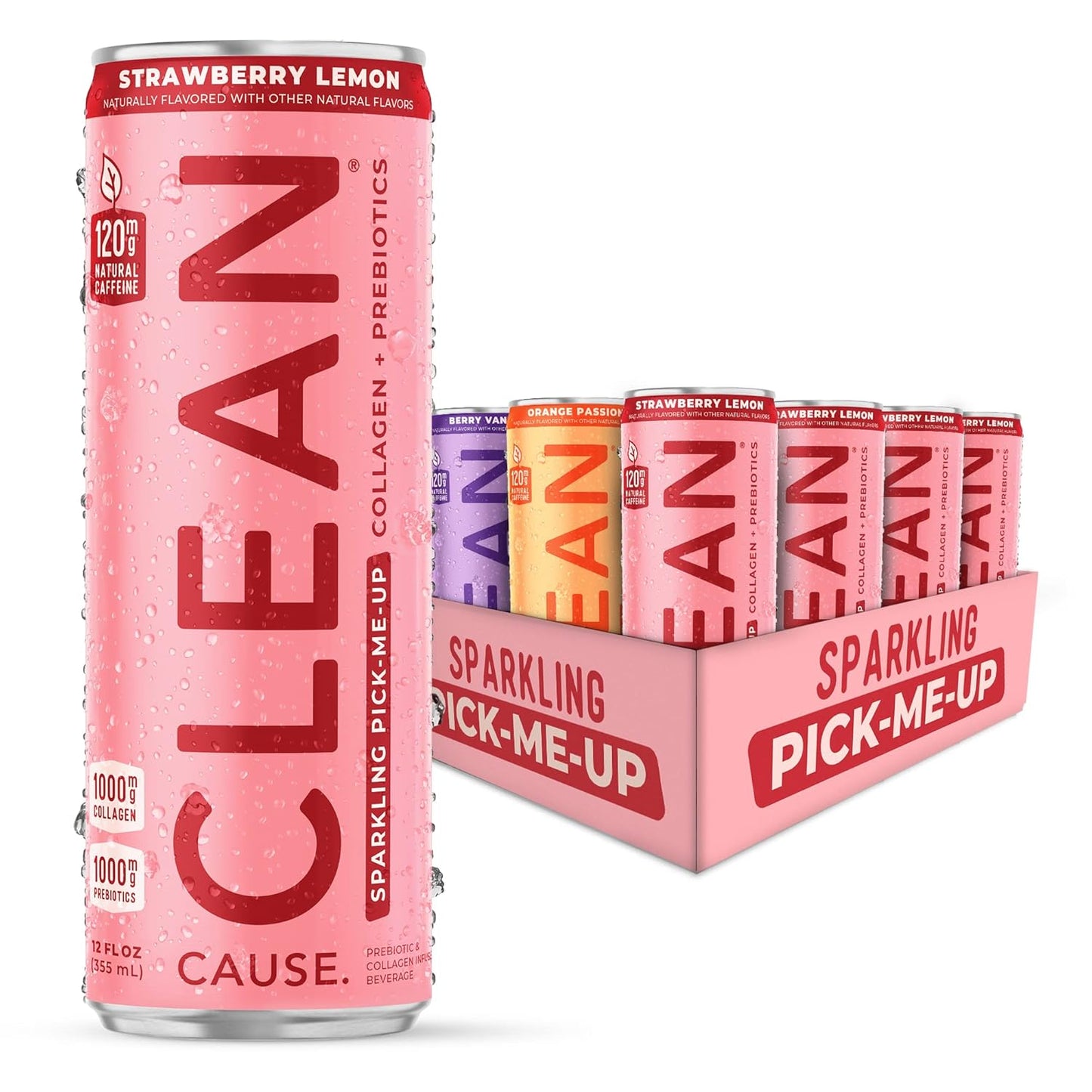 CLEAN Cause Variety Pack Sparkling Pick-Me-Up with Prebiotics