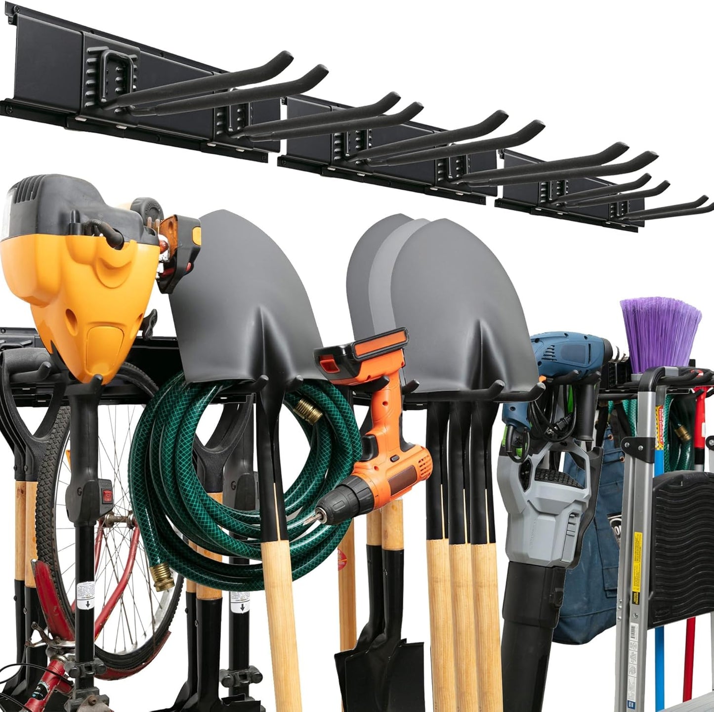 TIDYME Garage Tool Organizer Wall Mount - Heavy-Duty Storage Rack