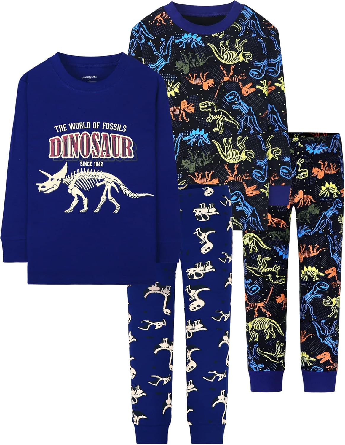Boys Long Sleeve Pajamas Set for Ages 18 Months to 12 Years