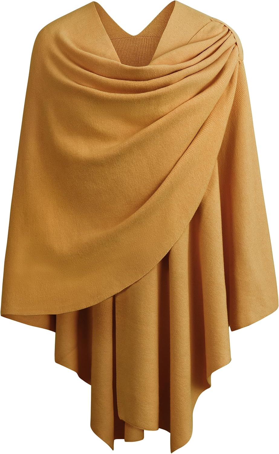 PULI Womens Large Cross Front Poncho Sweater Wrap for Fall