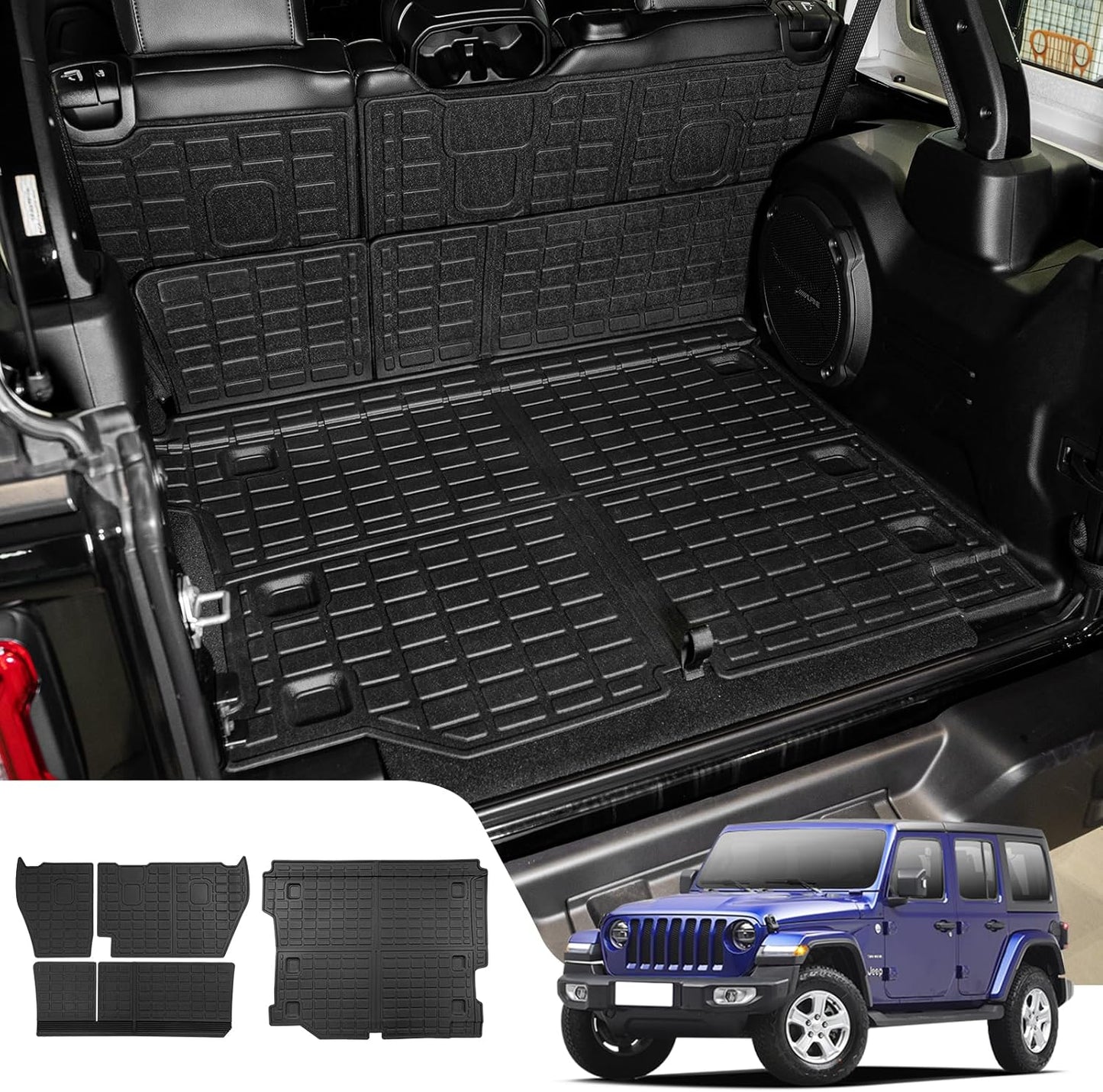 Cargo Mat for 2018-2025 Jeep Wrangler JL 4-Door Trunk Liner