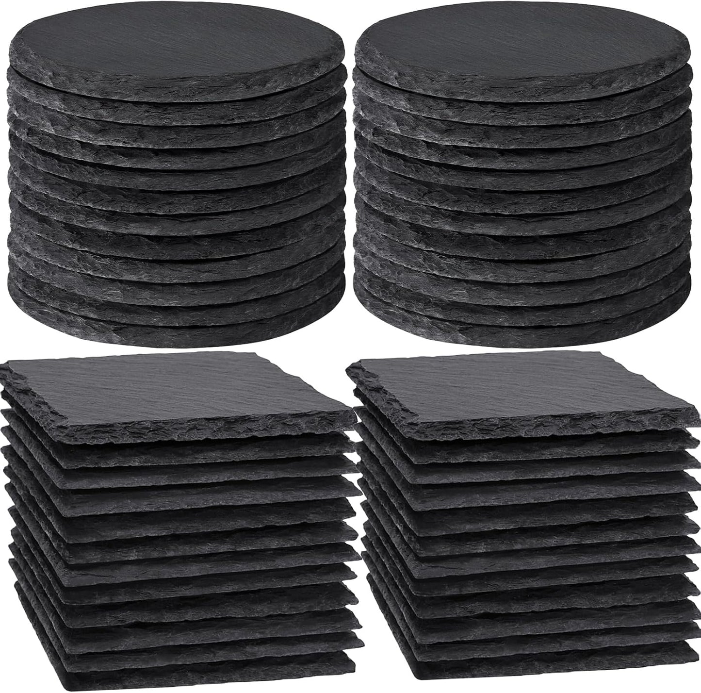 36 PCS Slate Coasters Bulk for Drinks - Perfect for Engraving