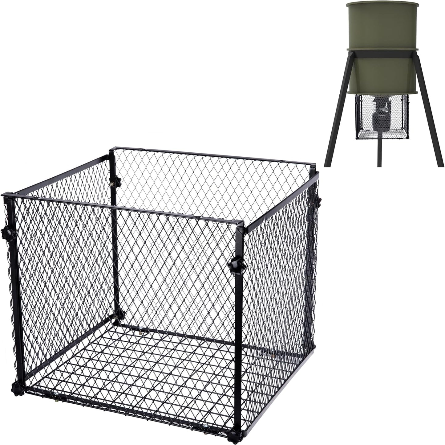 moonoom Deer Feeder Varmint Guard - Durable All-Metal Cage