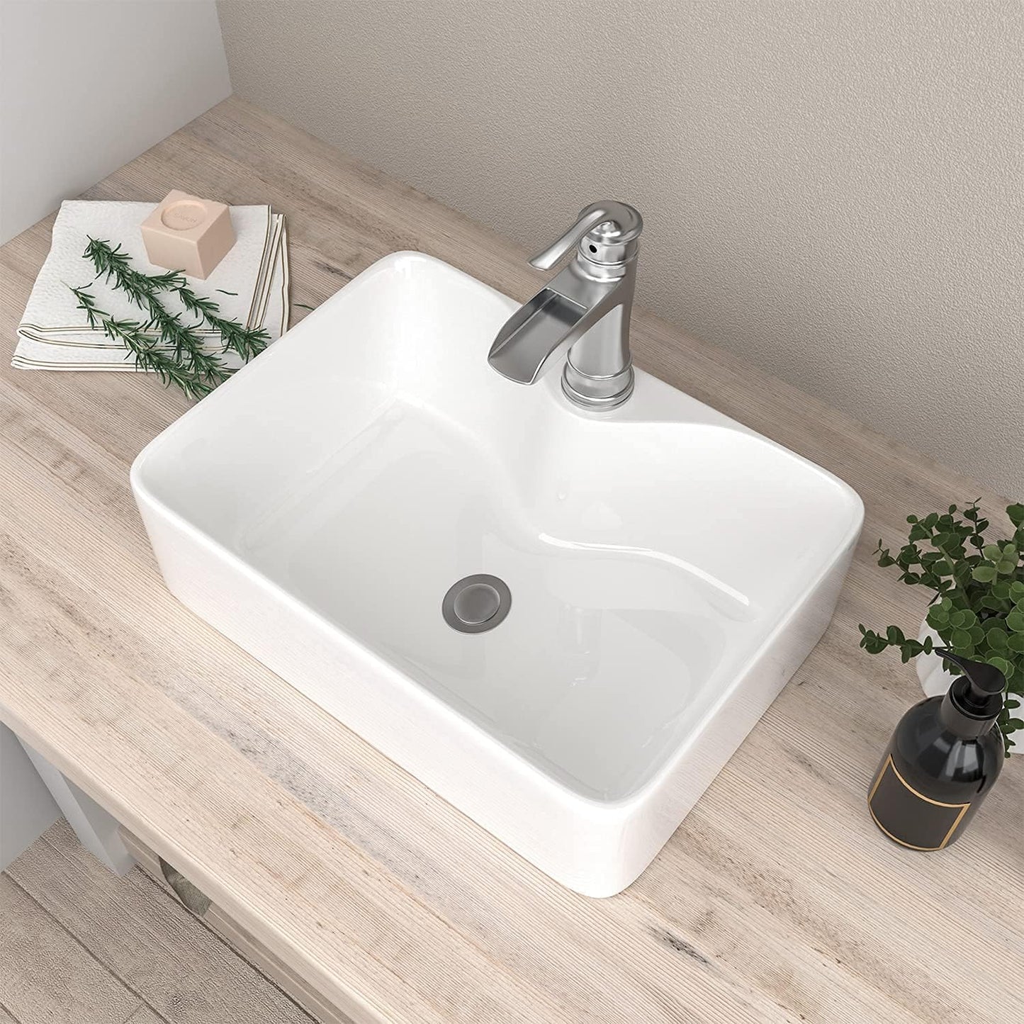 Mocoloo 19 Inch Rectangle Vessel Sink for Modern Bathrooms