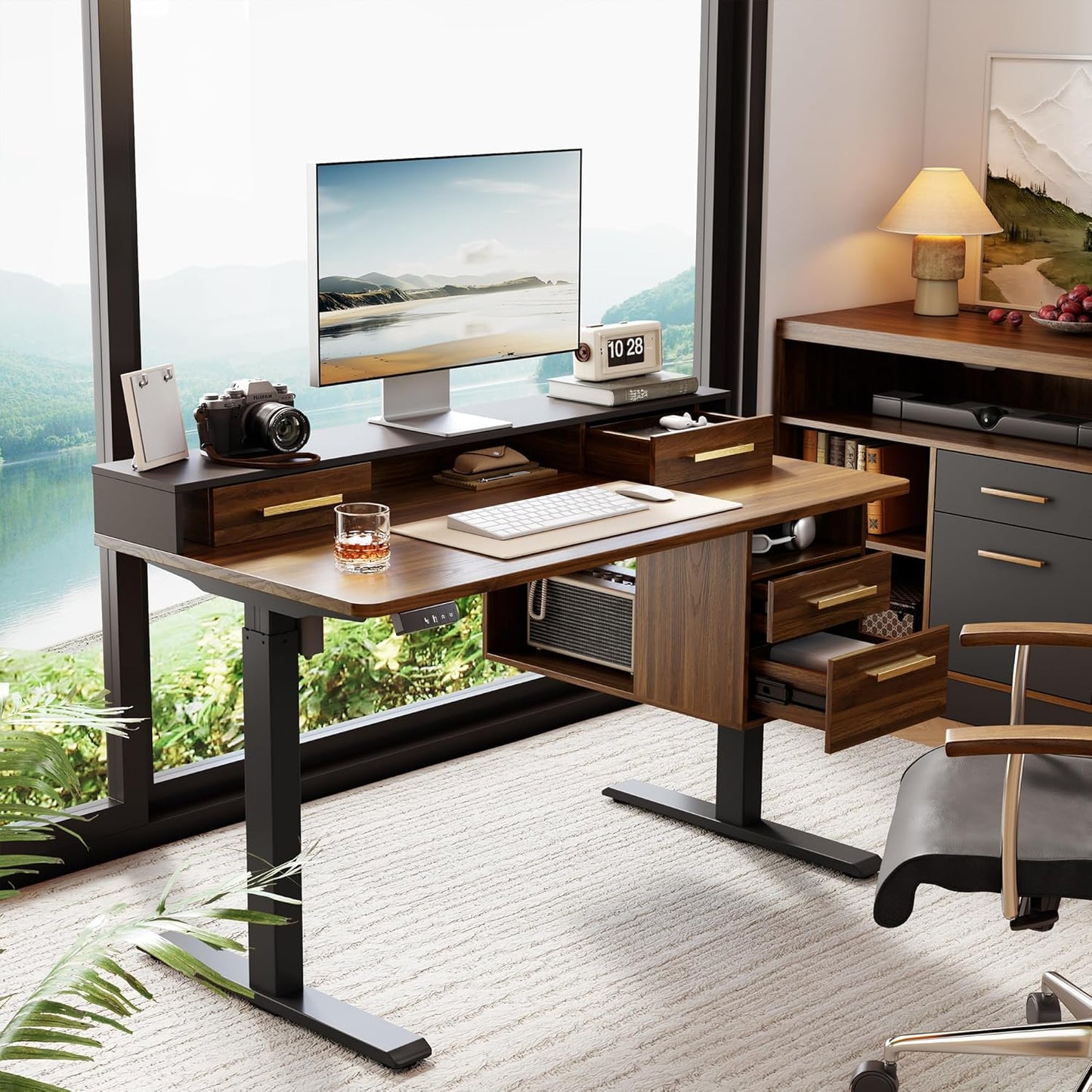 Height Adjustable Electric Standing Desk, Organize & Elevate Your Workspace with Style!