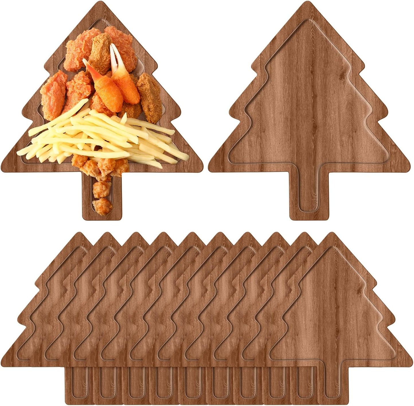 12 Pcs Christmas Appetizer Platter Set for Festive Gatherings