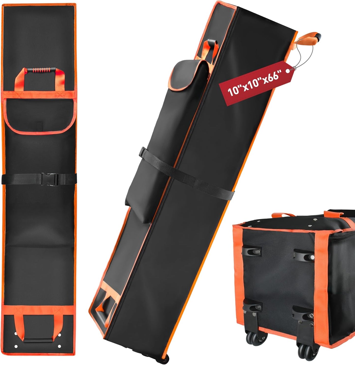 Amerbro 10 x 10 x 66in Canopy Bag Replacement with Wheels