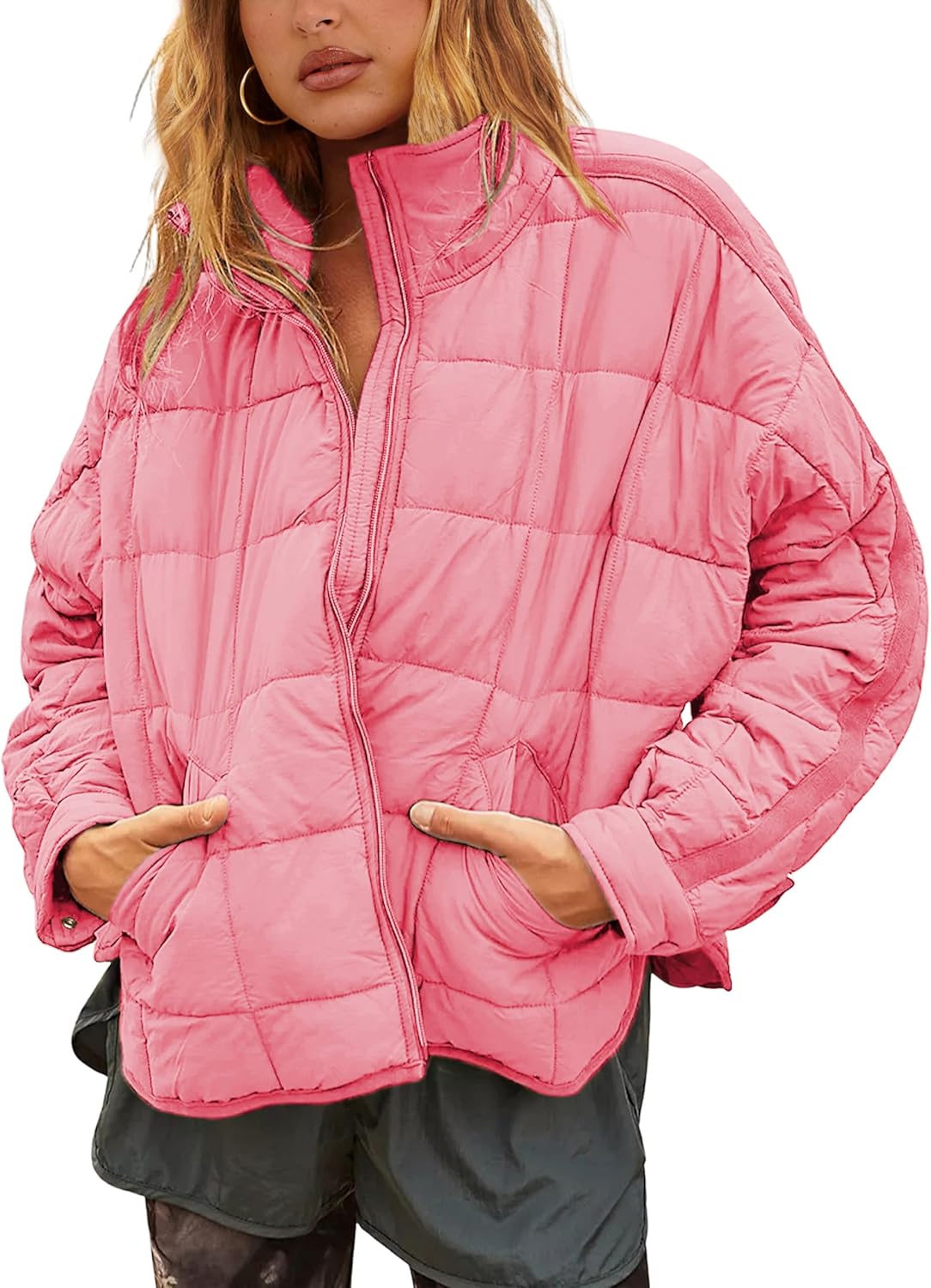 Lightweight Quilted Puffer Jacket for Women - Casual Style