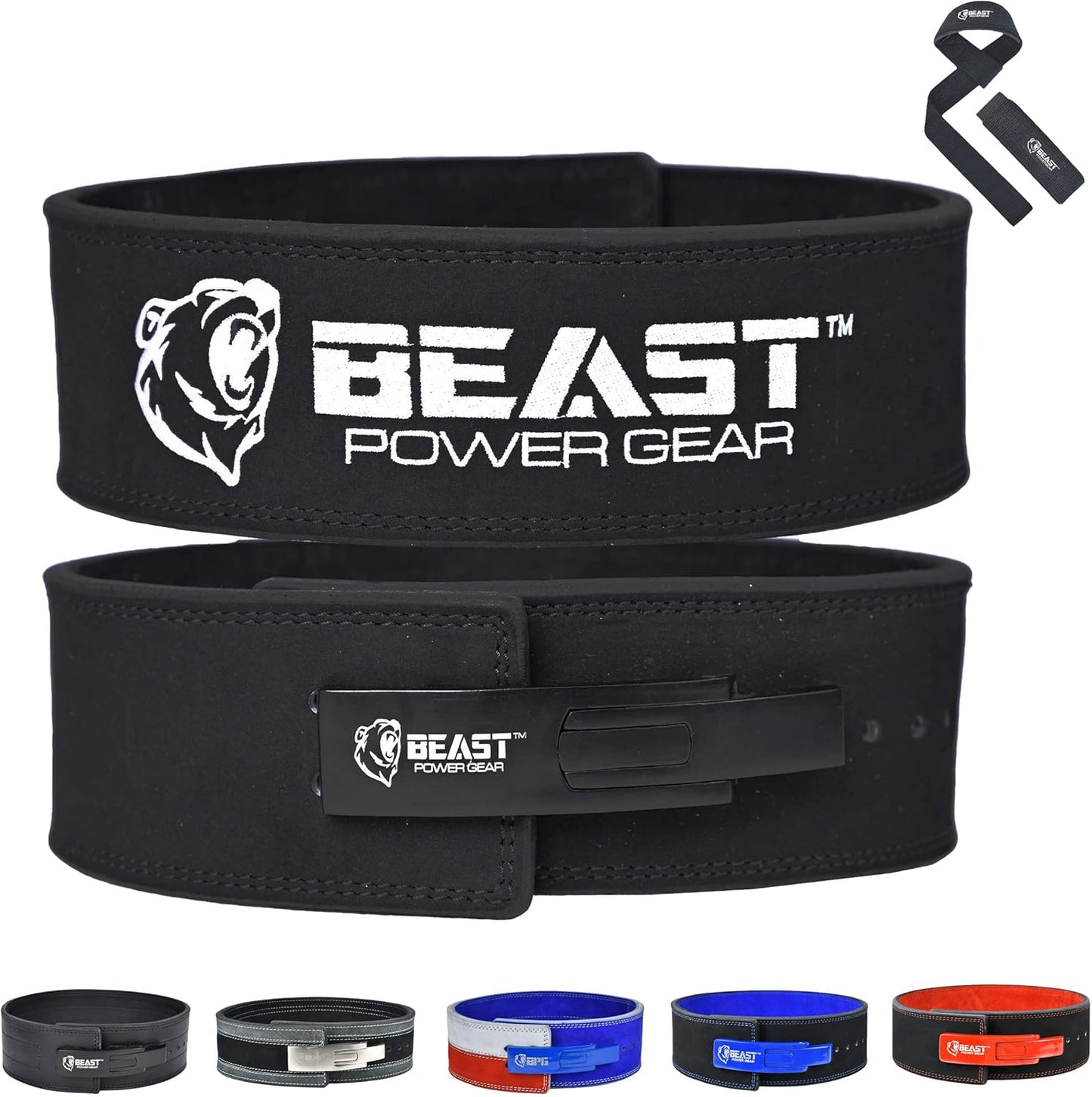 Weight Lifting Belt with Lever Buckle for Powerlifting Support