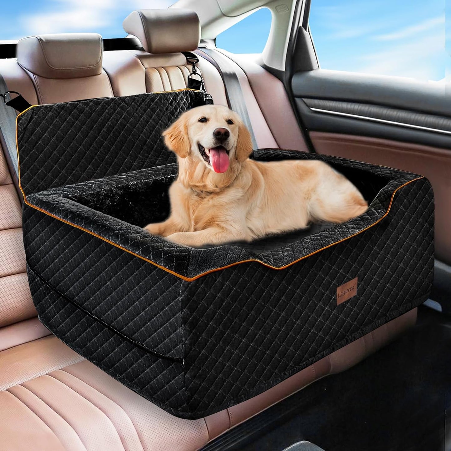 Dog Car Seat for Medium and Large Dogs - Travel Safety Booster