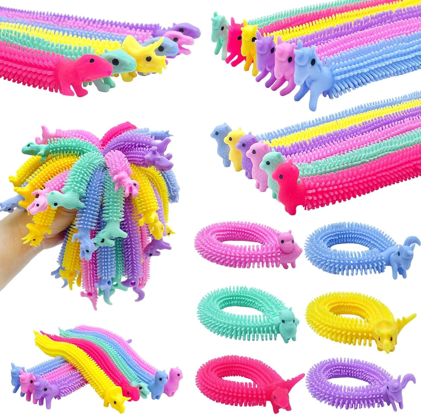 Multicolor Stress Relief Worms - 30 PCS