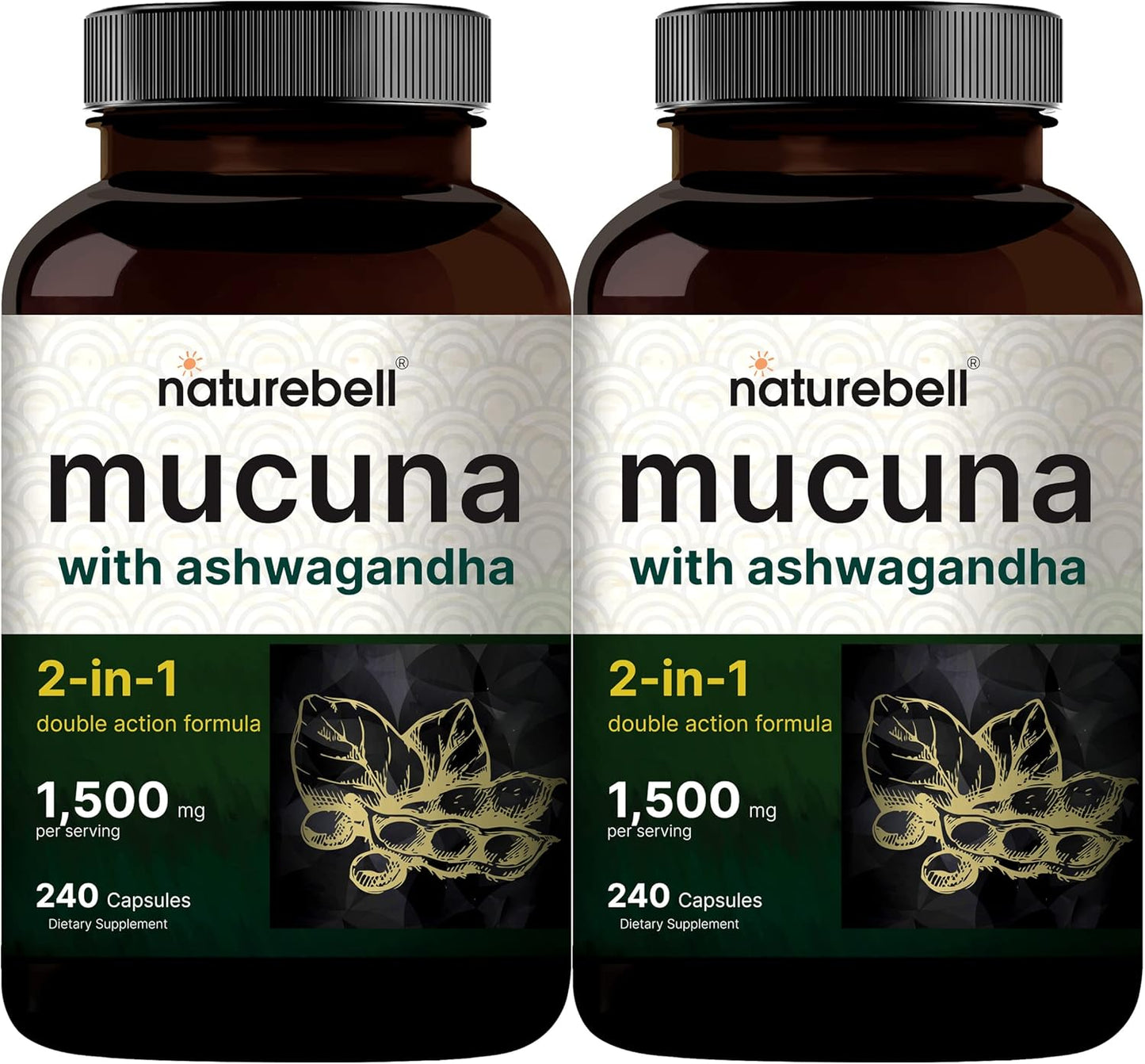Mucuna Pruriens Capsules for Mood and Brain Health - 480 Count