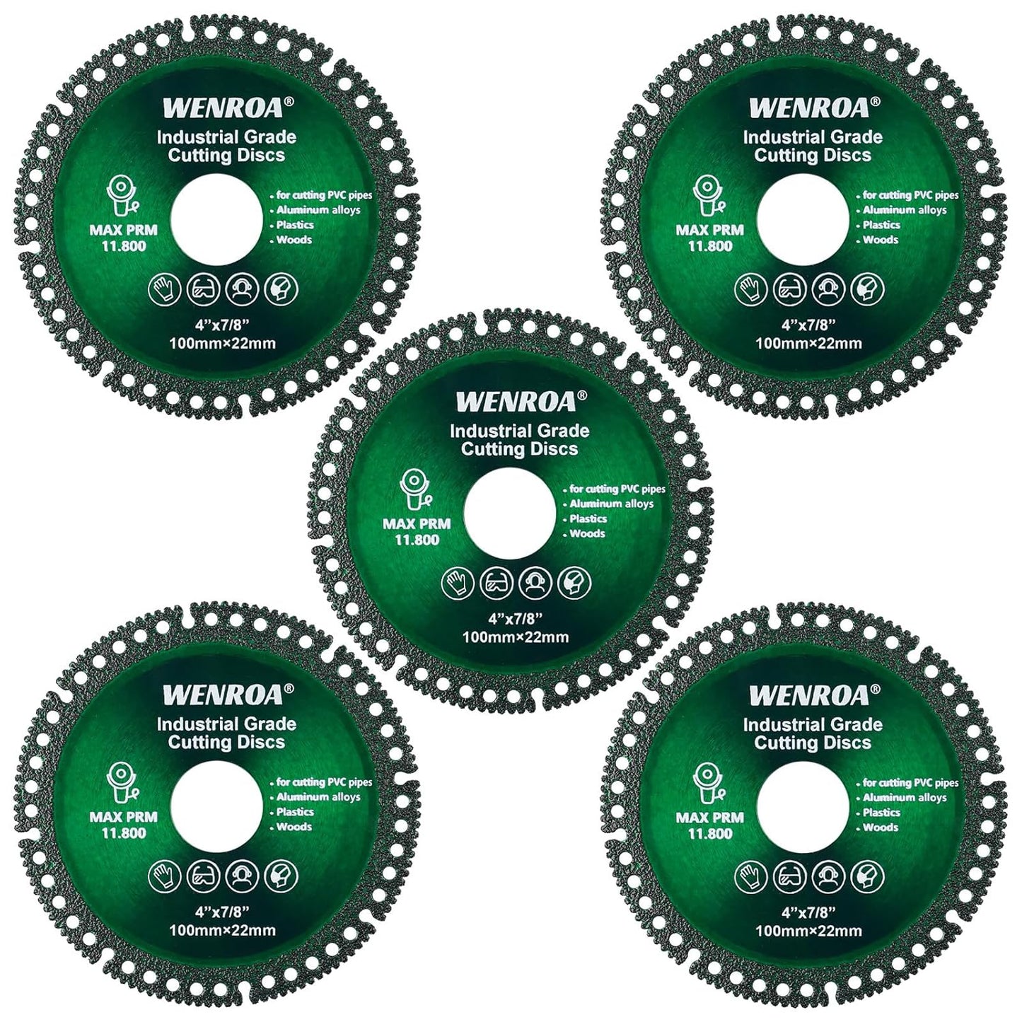 WENORA 5-Pack Diamond Grinding Discs for Precise Cutting