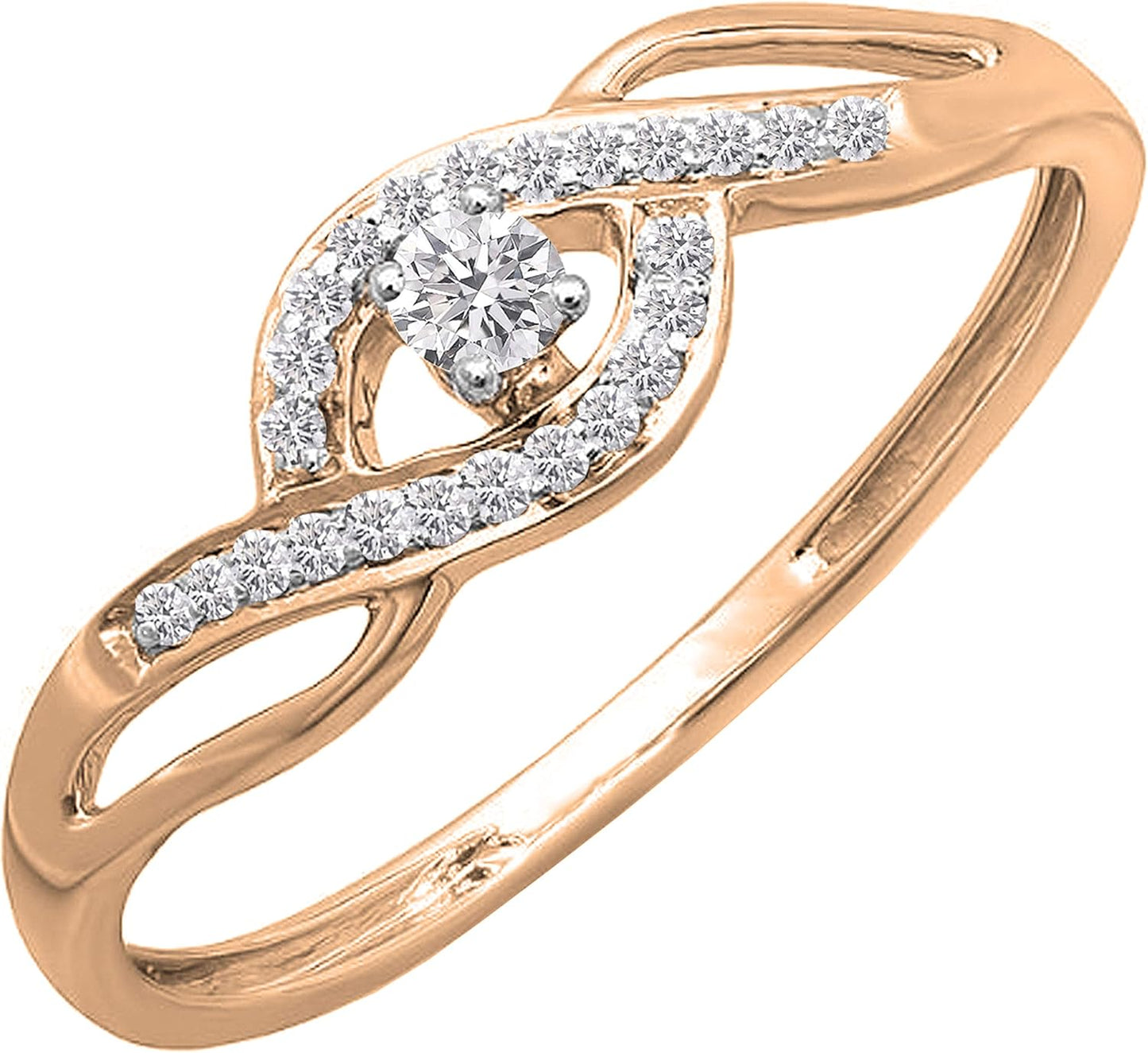 Dazzlingrock Collection 0.15 cttw Round White Diamond Ring