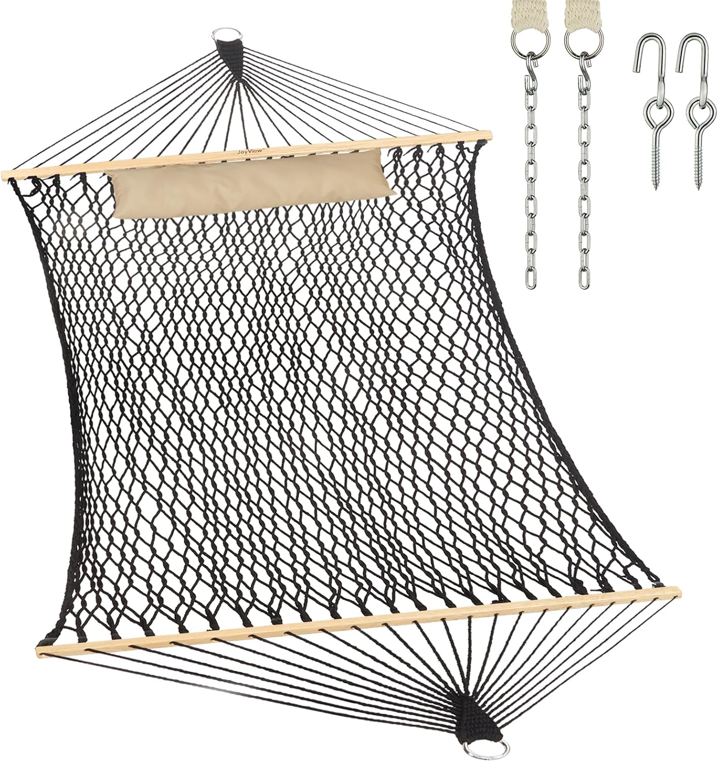 JoyView Traditional Rope Double Hammock for Ultimate Relaxation