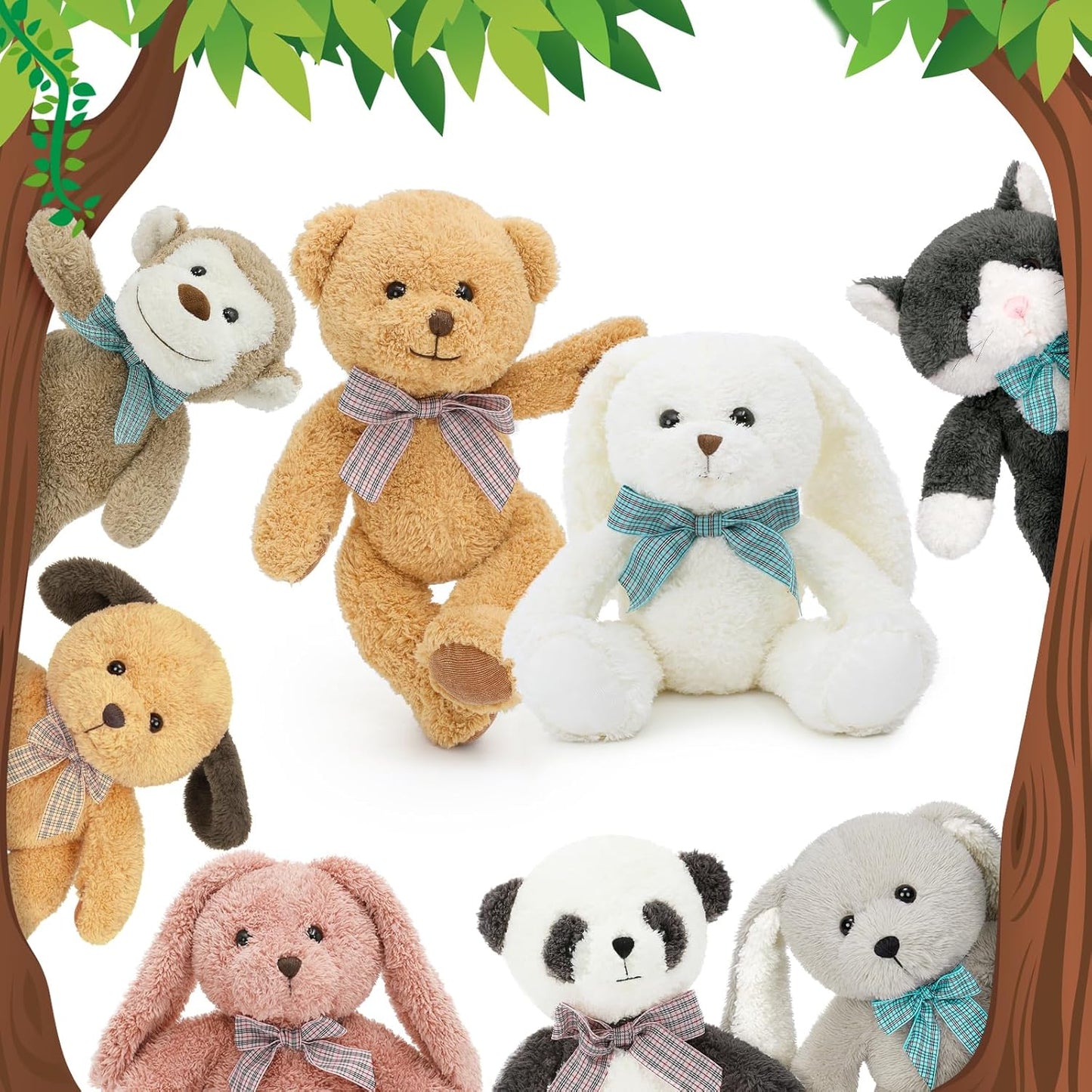 MaoGoLan 13 inch Stuffed Animals Bulk - 8 Pack Plush Toy Set