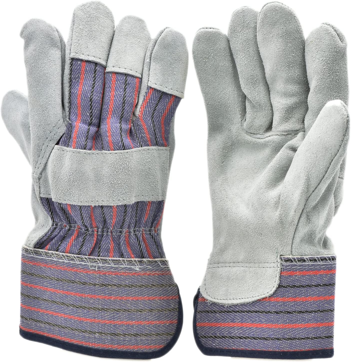5-Pack Long-lasting Cowhide Leather Work Gloves by G&F