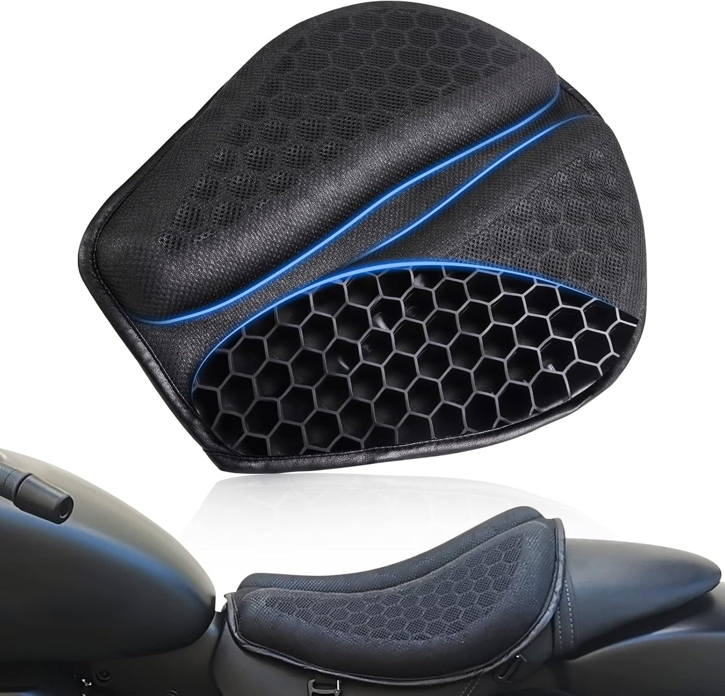 Foldable Motorcycle Gel Seat Cushion for Ultimate Comfort