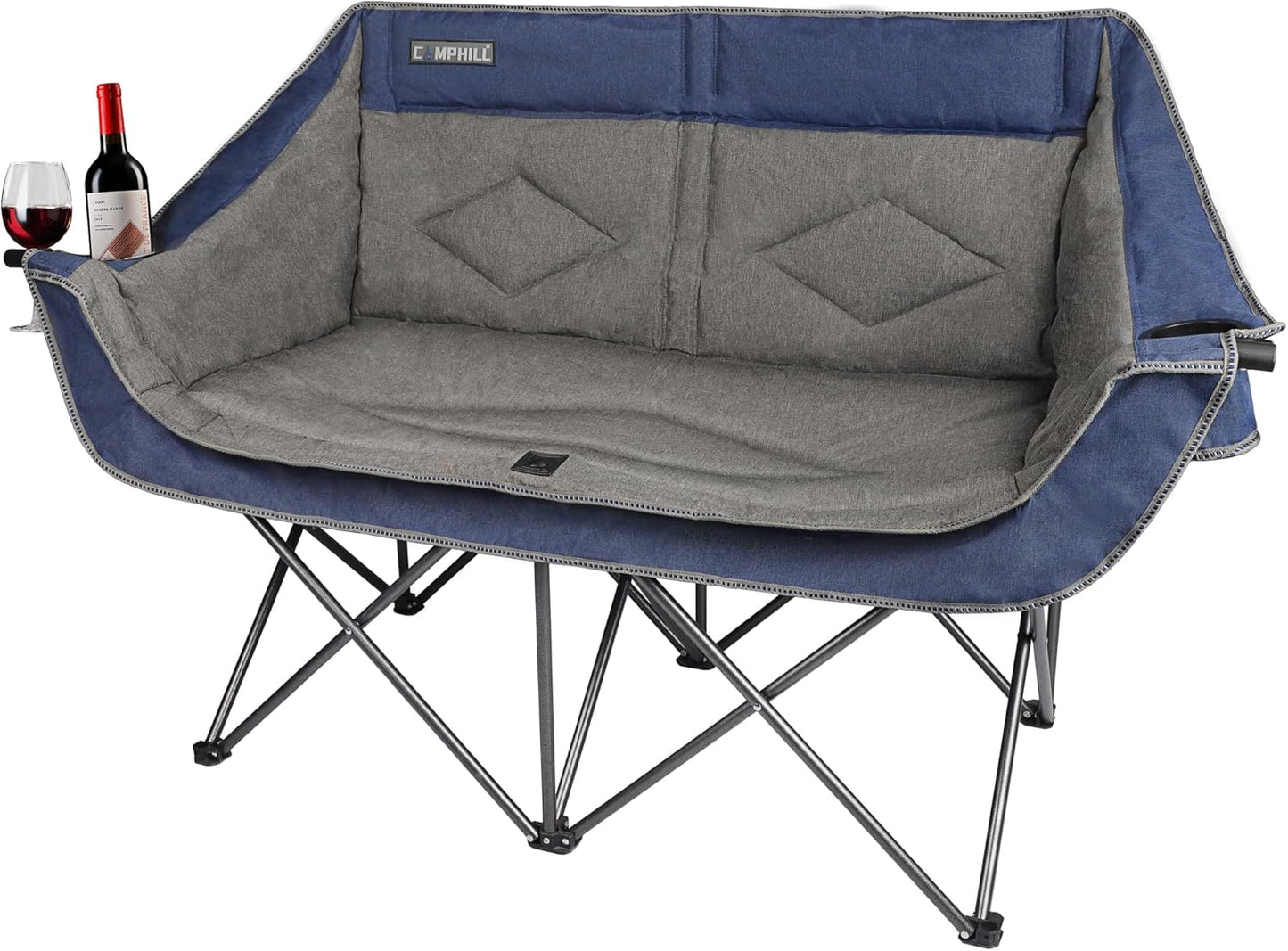 Oversized Double Camping Chair for Two - Heavy Duty Loveseat