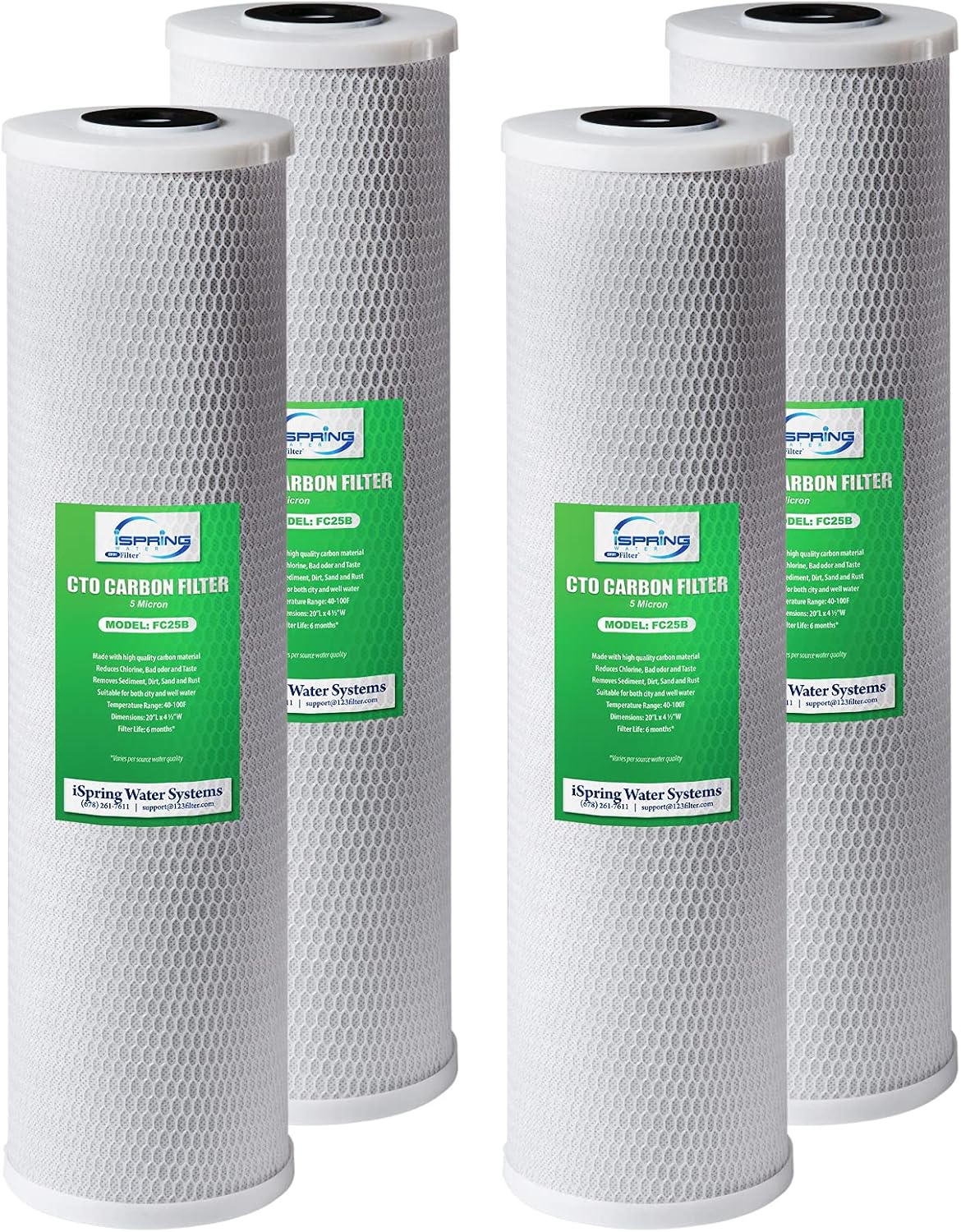 iSpring FC25BX4 High Capacity Whole House Water Filter CTO
