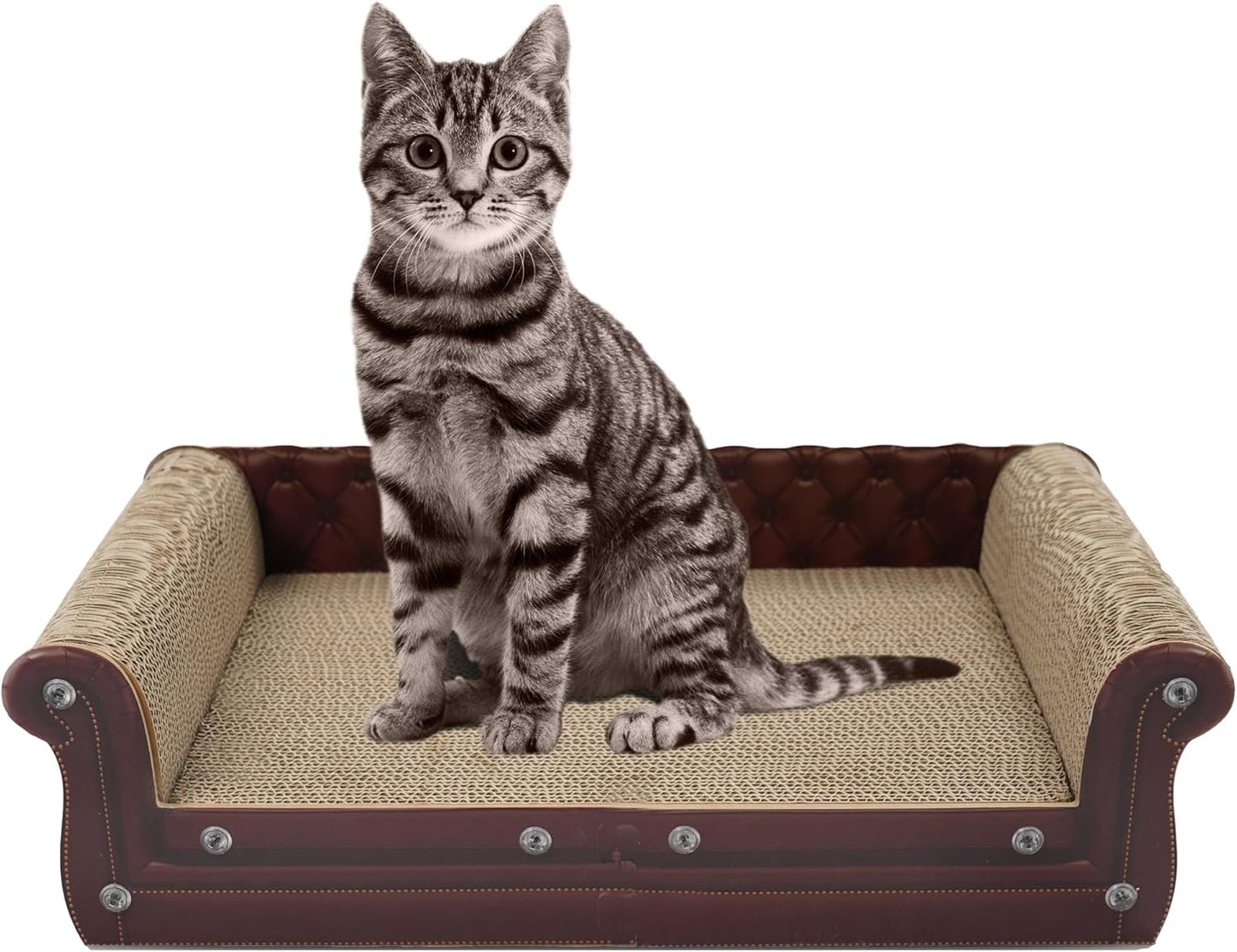 Scratching Sofa for Cats - Thick Cardboard Lounge Bed for Play