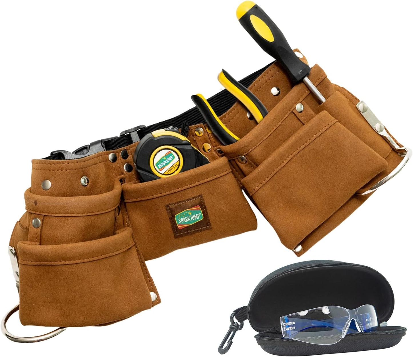Kids Brown Tool Belt for Toddlers - Adjustable Leather Fun