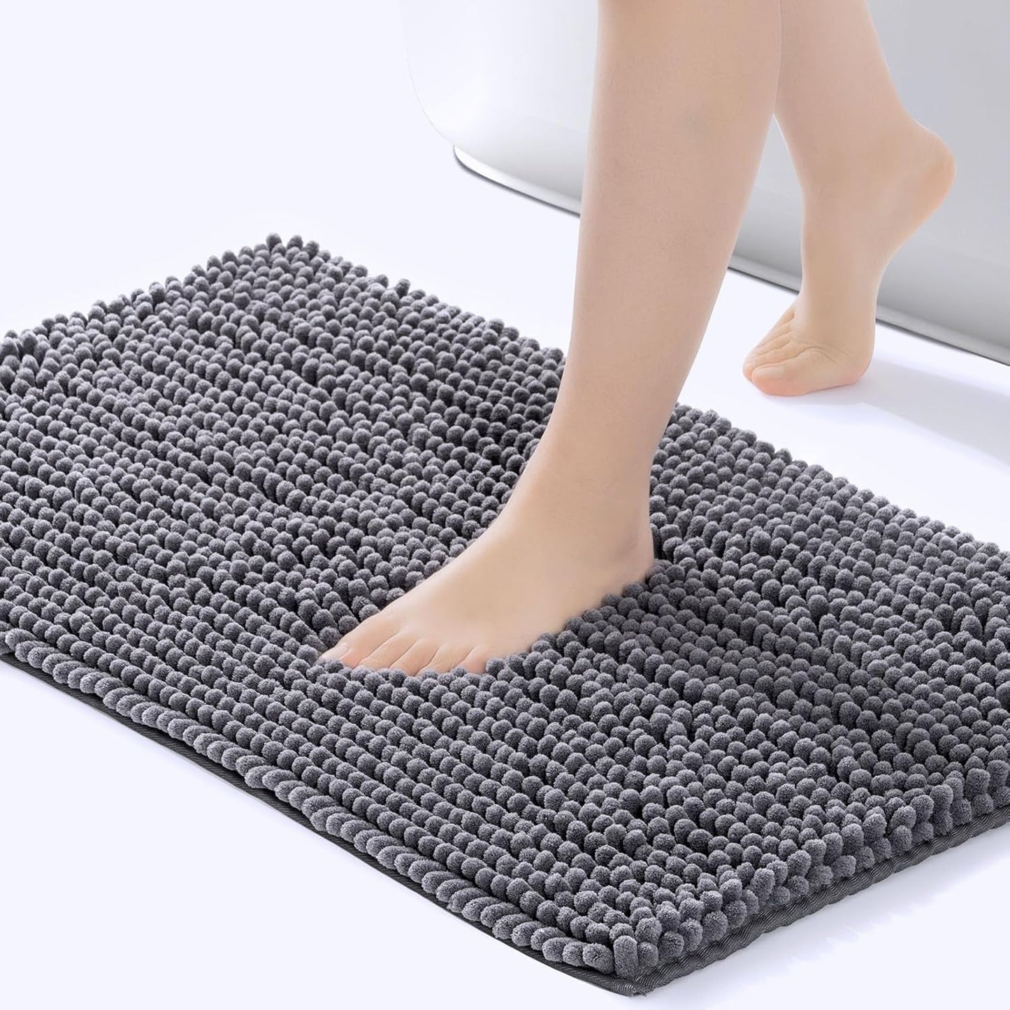 FRESHMINT Large Chenille Bathroom Rugs Mat 36x24 for Comfort