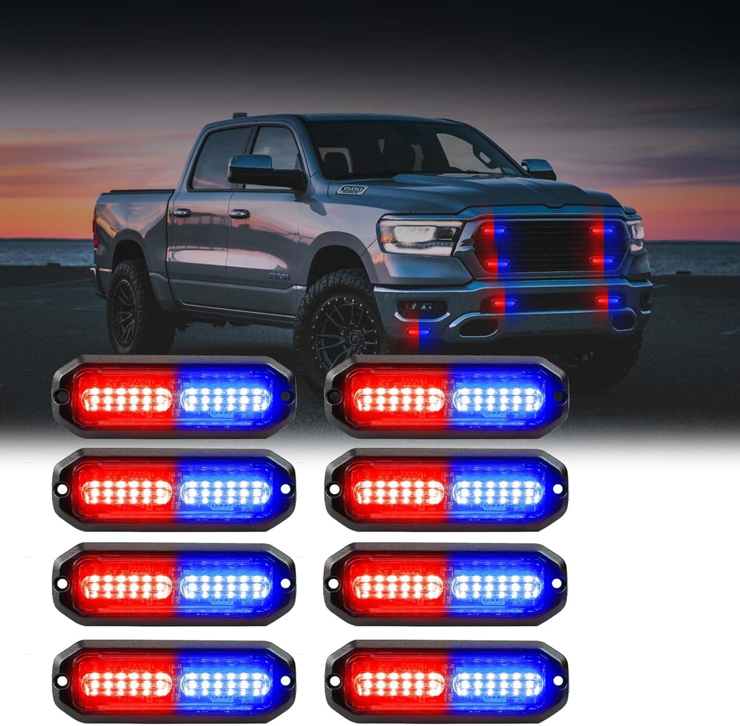 Ultra Slim LED Emergency Strobe Lights for Trucks and Vehicles
