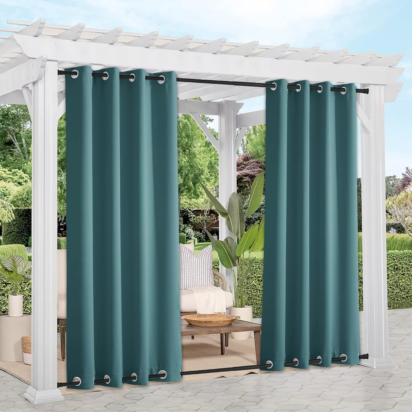 NICETOWN Waterproof Outdoor Curtains for Patio Privacy and Style