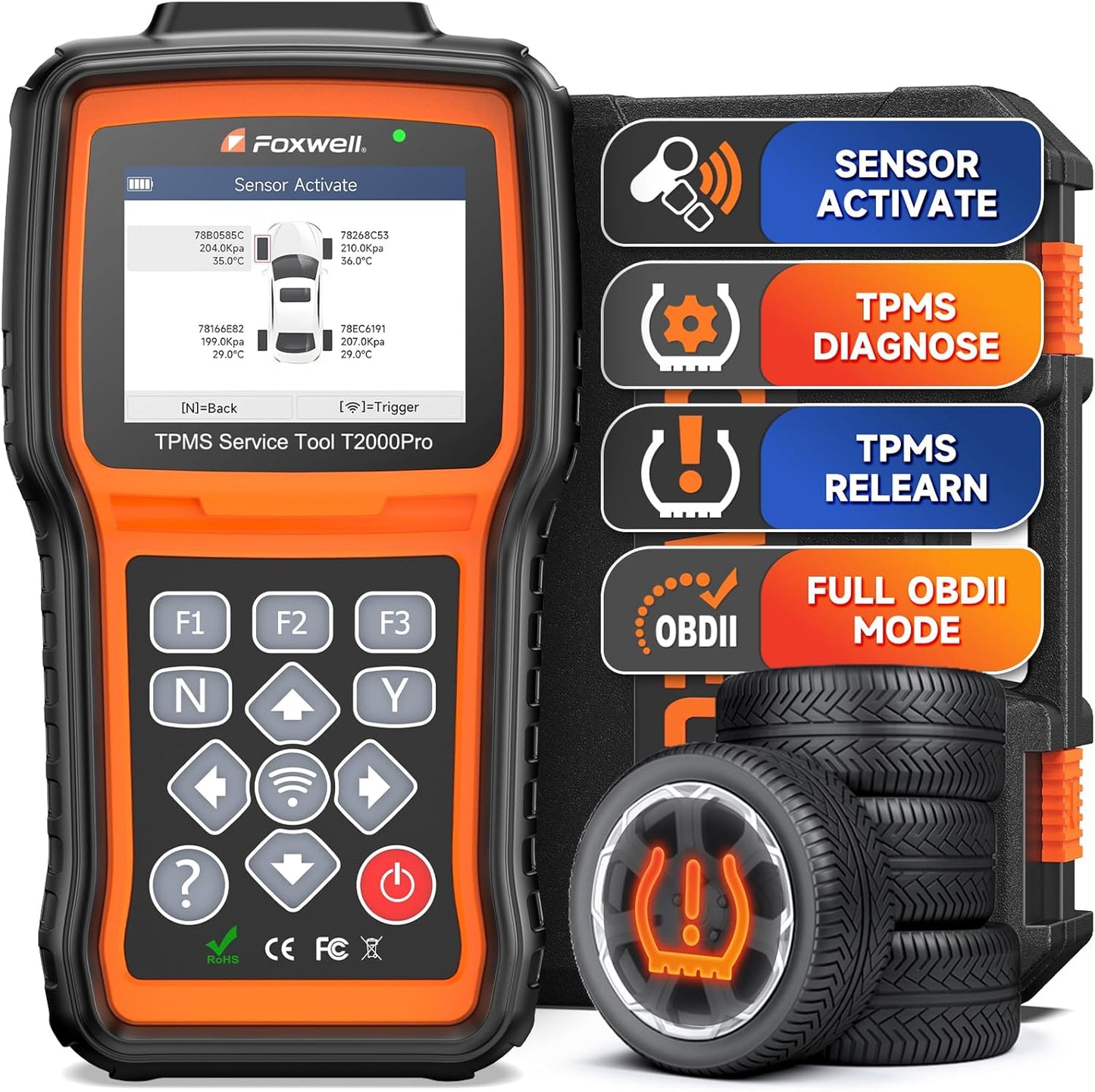 FOXWELL T2000 Pro TPMS Programming Tool for Tire Sensors