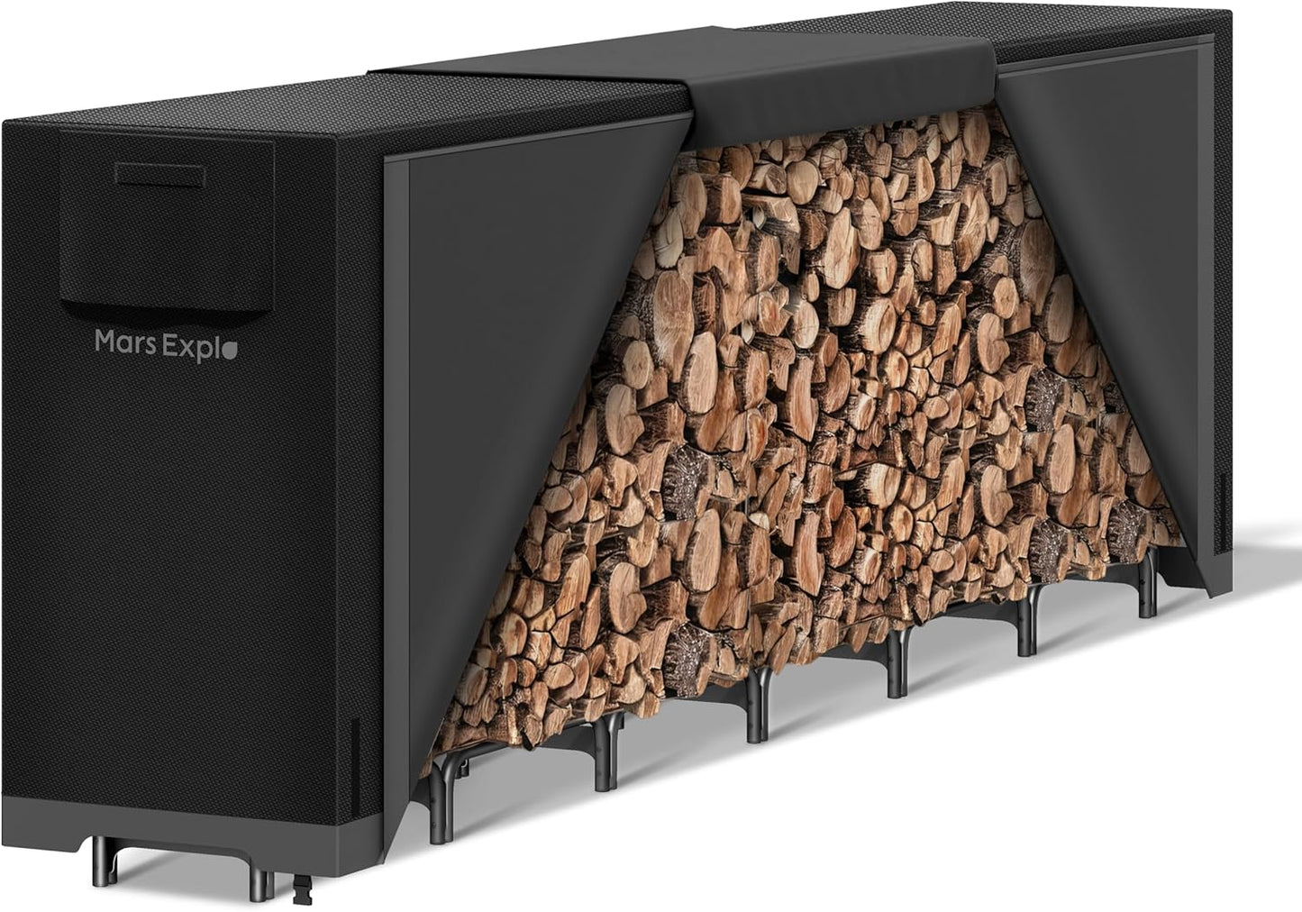 12ft Firewood Log Rack with Cover for Outdoor Storage Needs