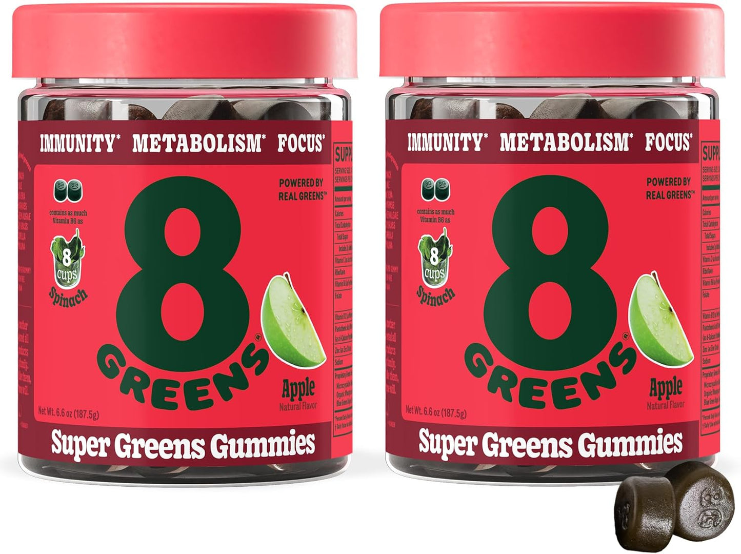 8Greens Supergreens Gummies for Metabolism, Immunity & Focus