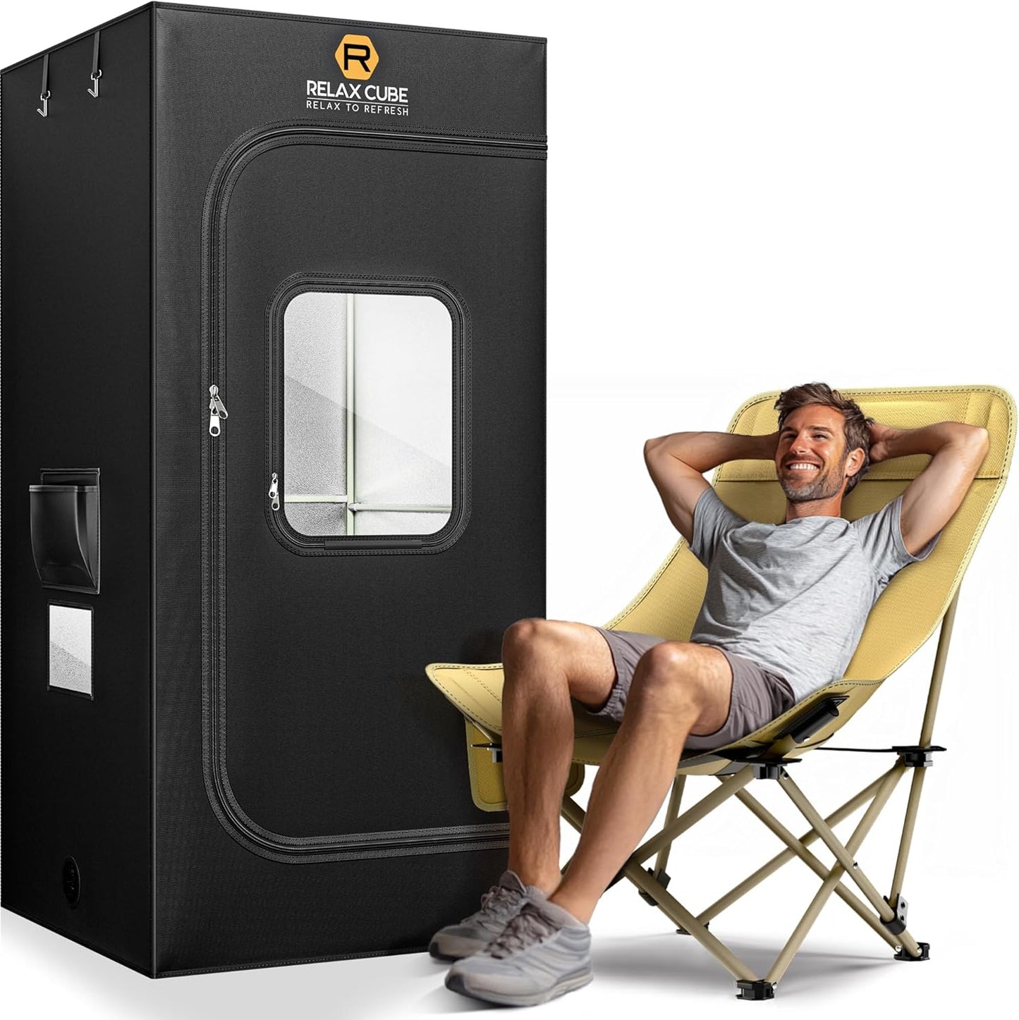 RelaxCube 1200W Portable Sauna Tent Set - Home Spa Bliss!