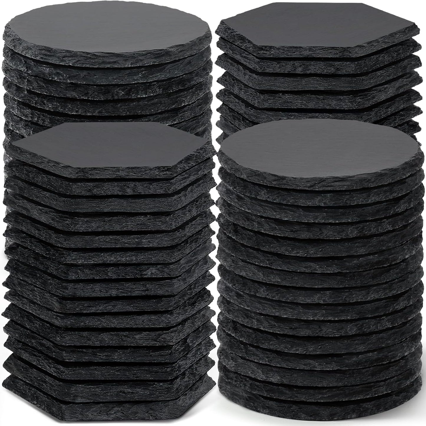 60 PCS Slate Coasters Bulk for Laser Engraving and Crafts
