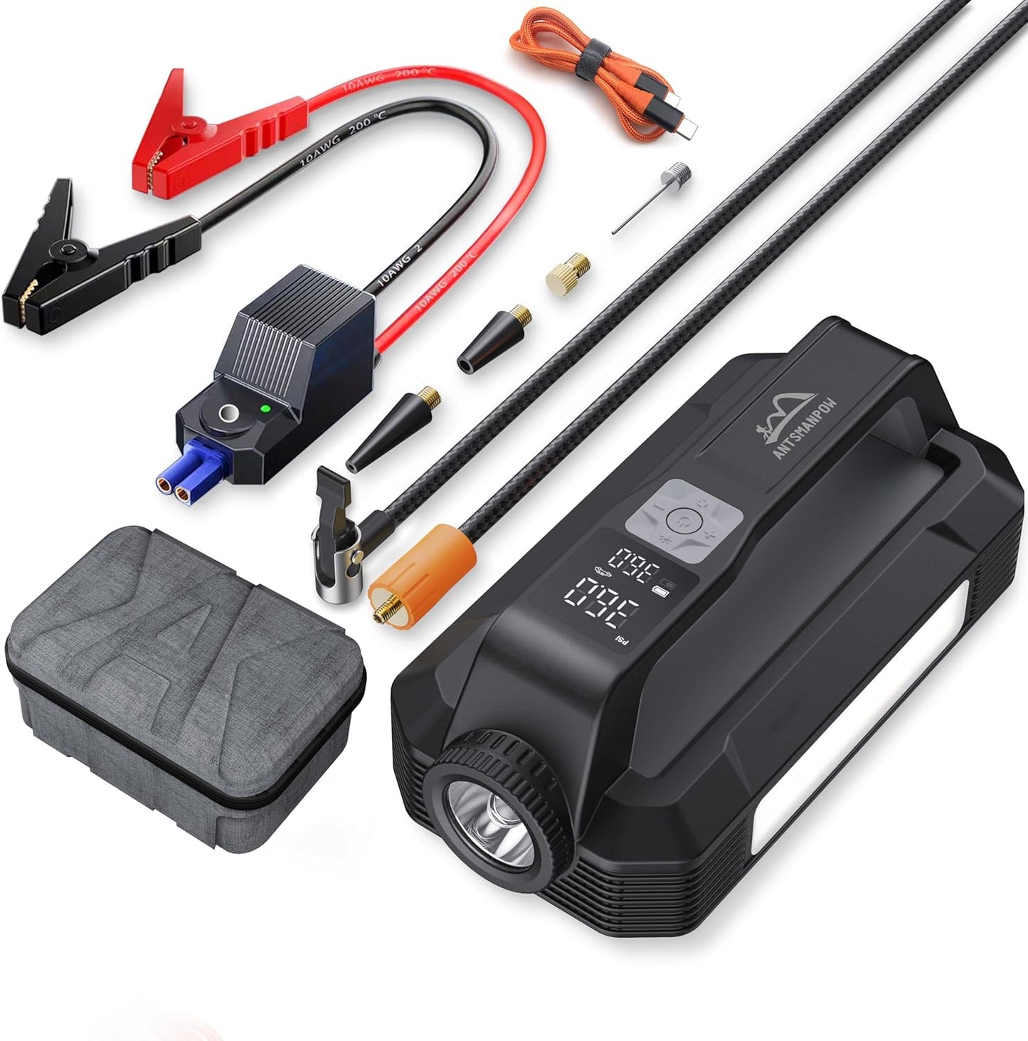 ANTSMANPOW 6000A Jump Starter - Fast Charge & Versatile